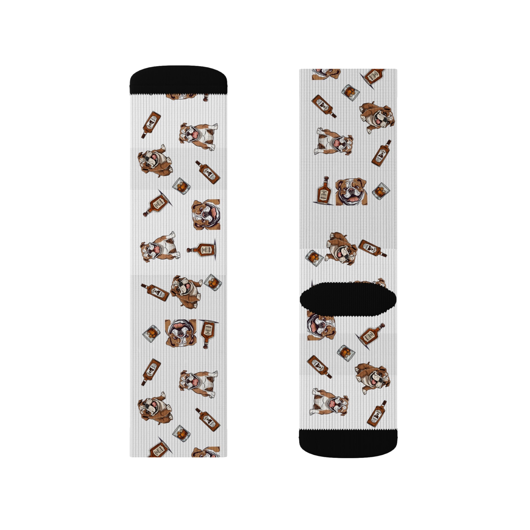 Tipsy Bully Bourbon & Bulldog Socks (English/Brown)