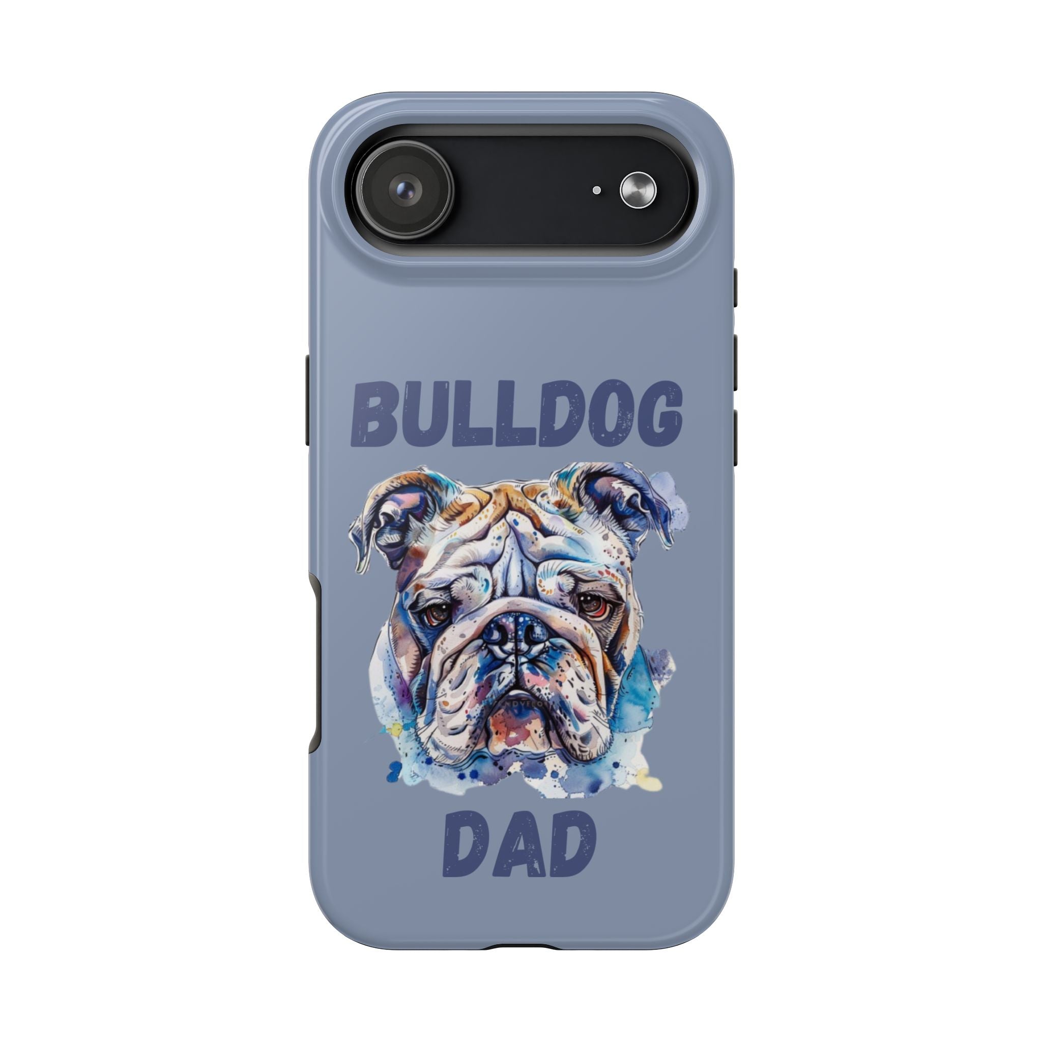 Bulldog Dad iPhone Cases (English/Watercolor) New