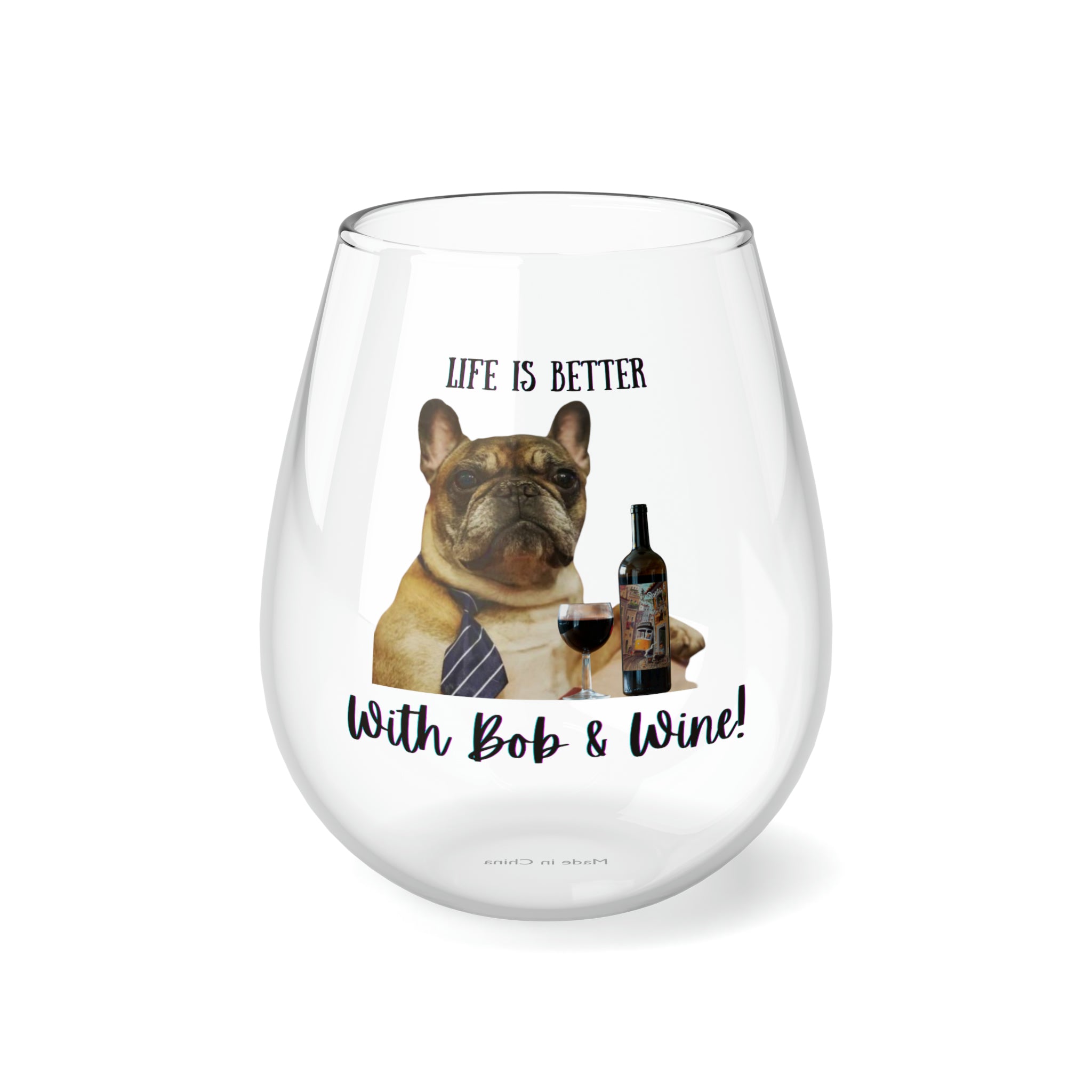 Tipsy Bully Customizable Stemless Wine Glass
