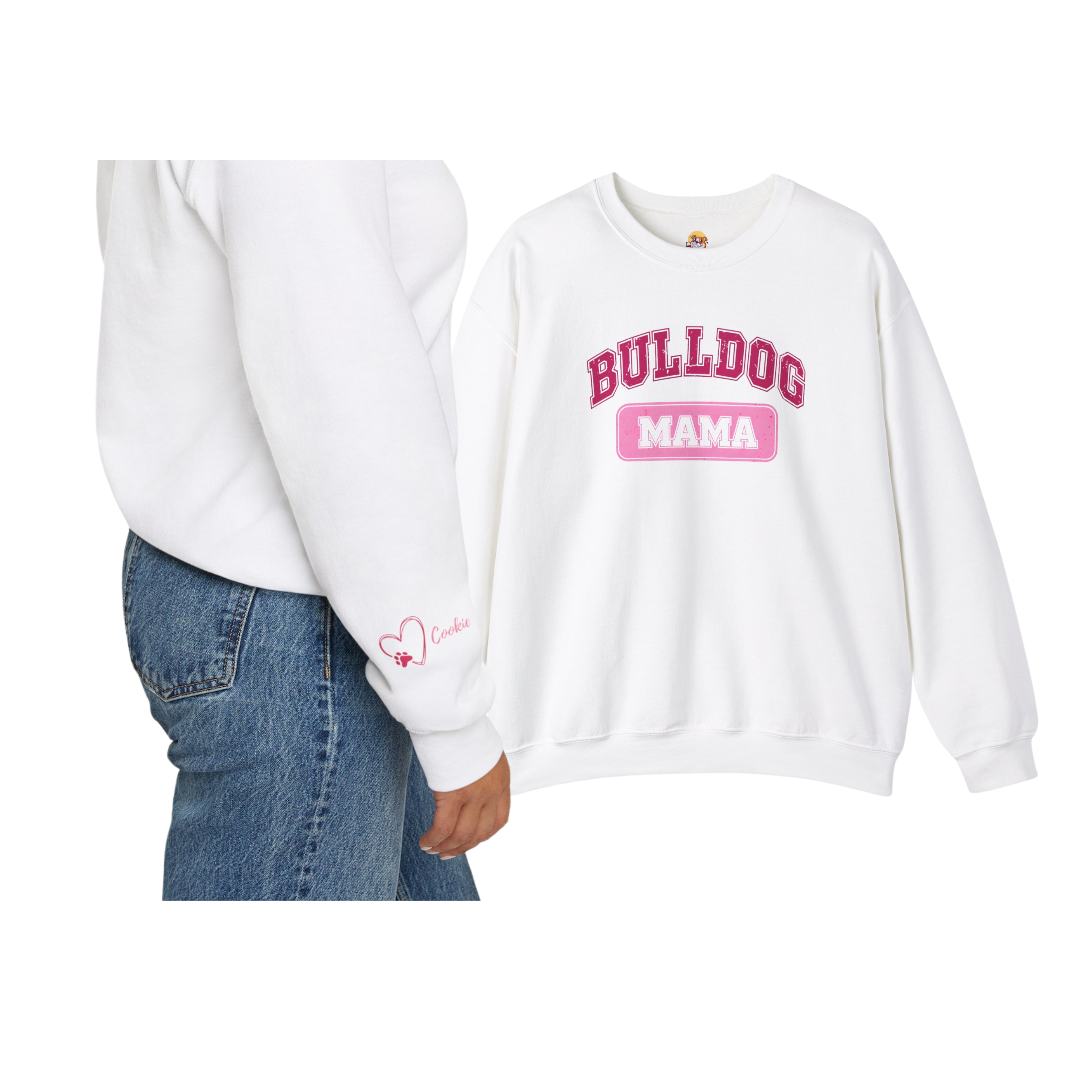 Bulldog Mama Personalized Sweatshirt (English/French)