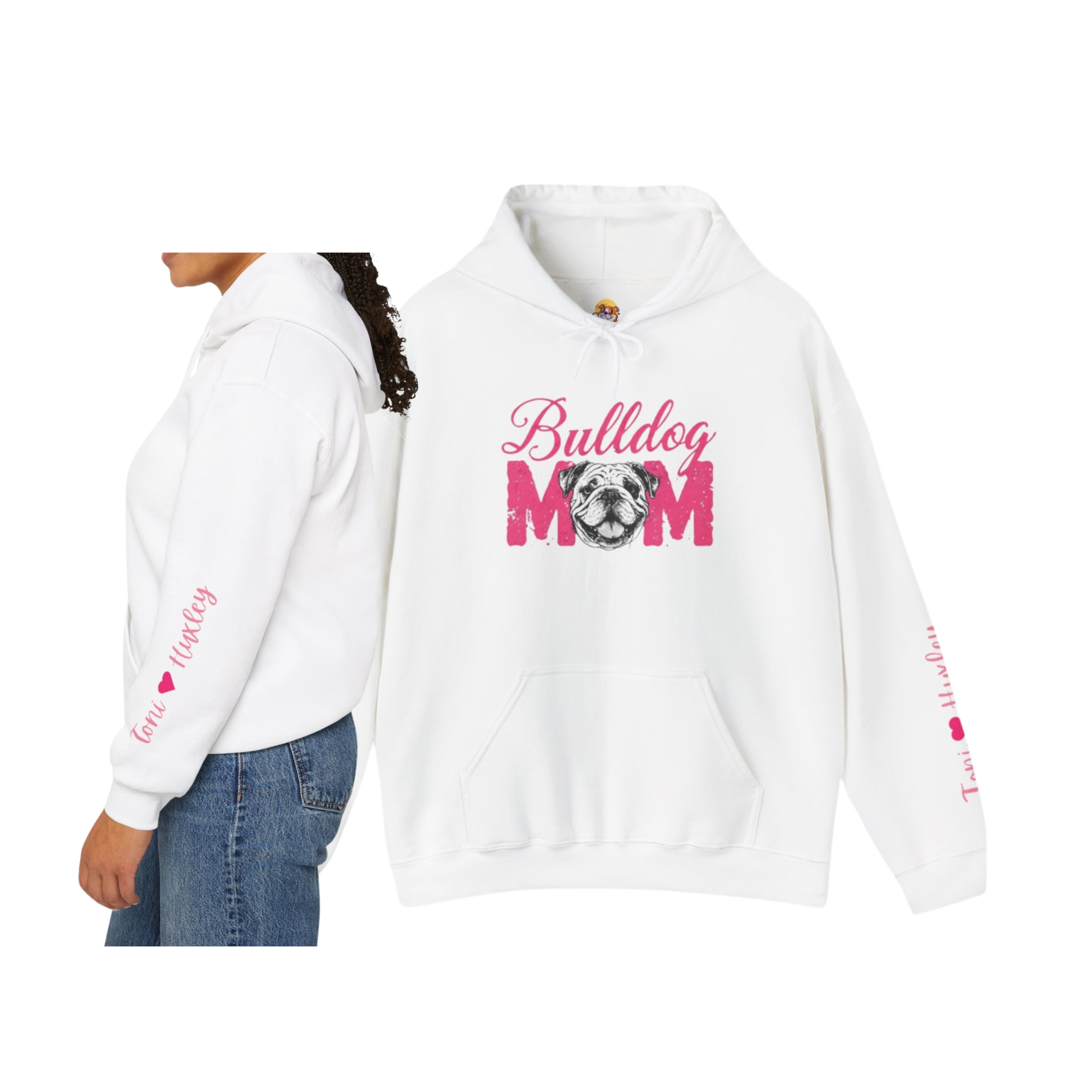 Bulldog Mom Personalized Hoodie (English)