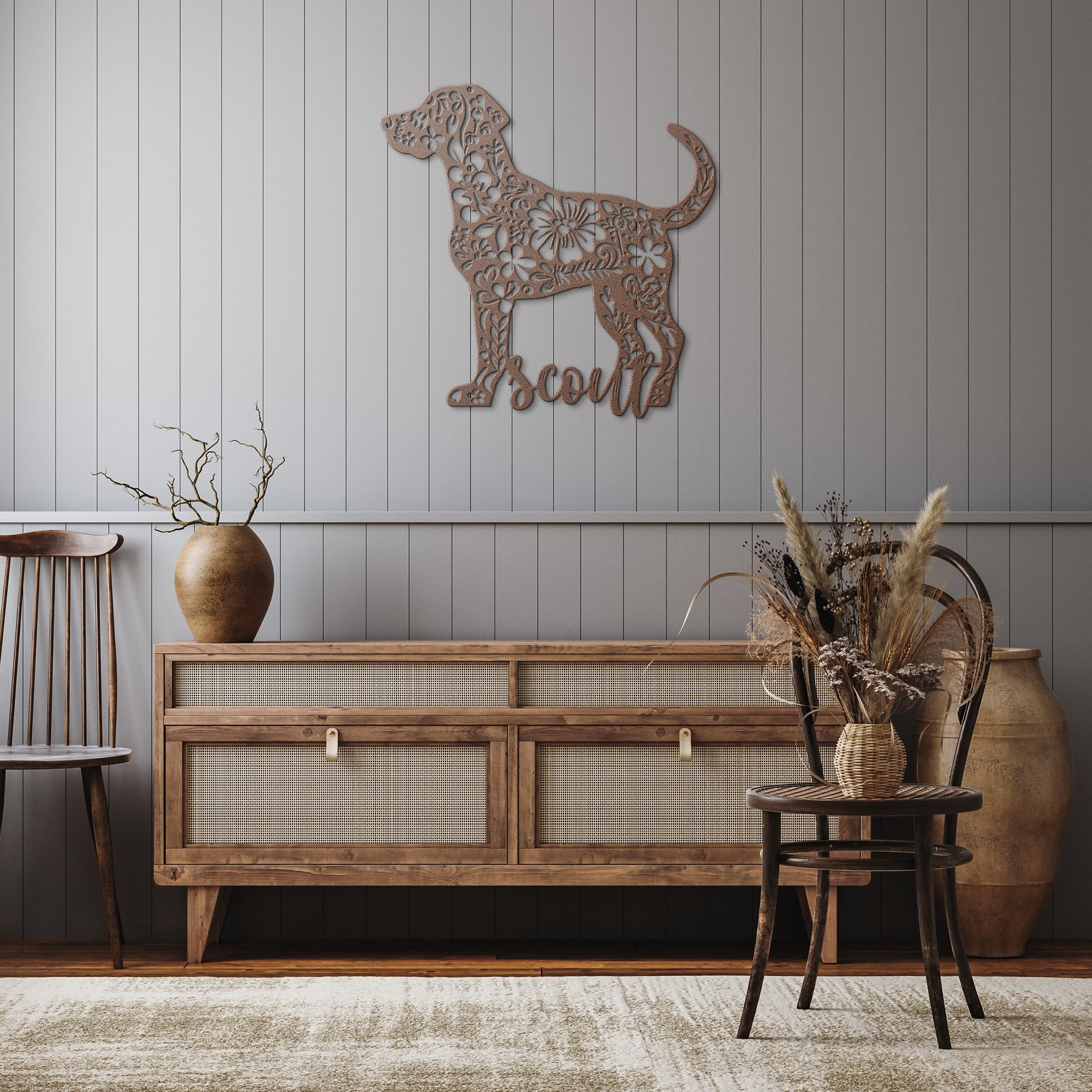 Custom Dog Metal Wall Sign (Scout2)