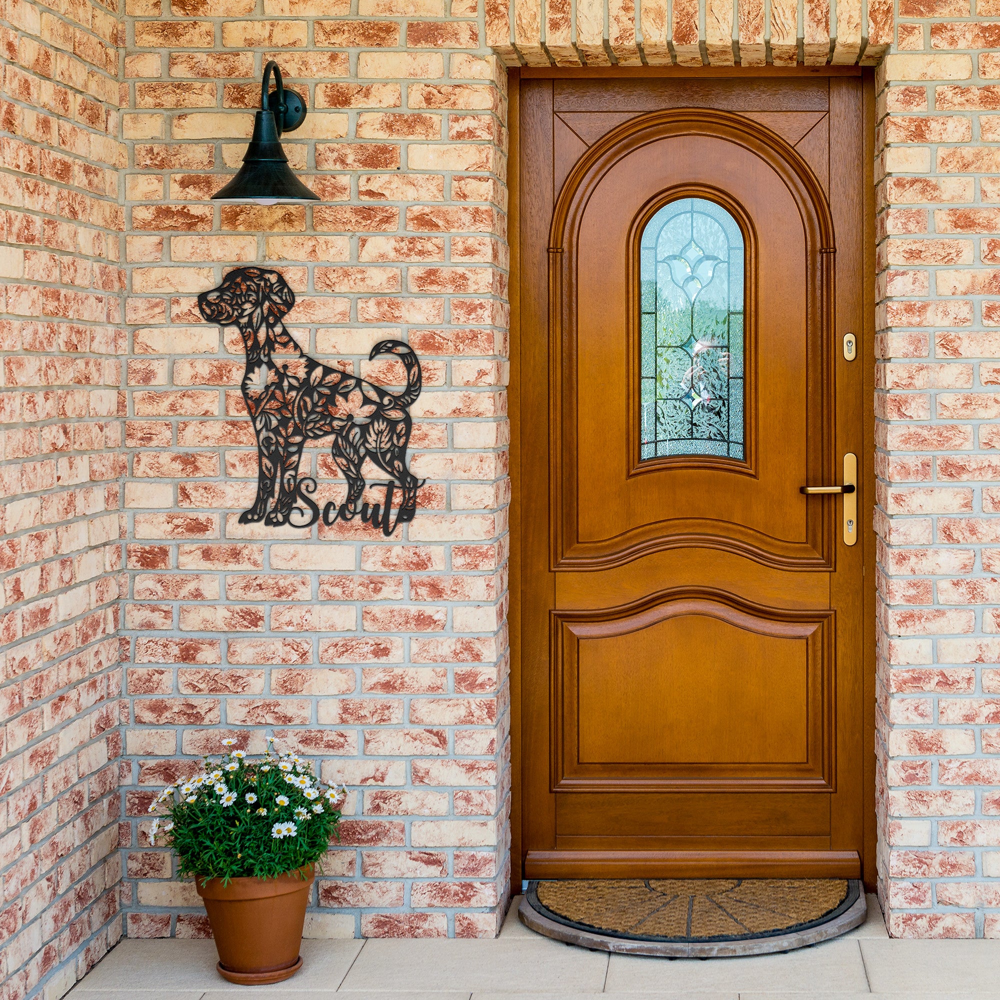 Custom Dog Metal Wall Sign (Scout)
