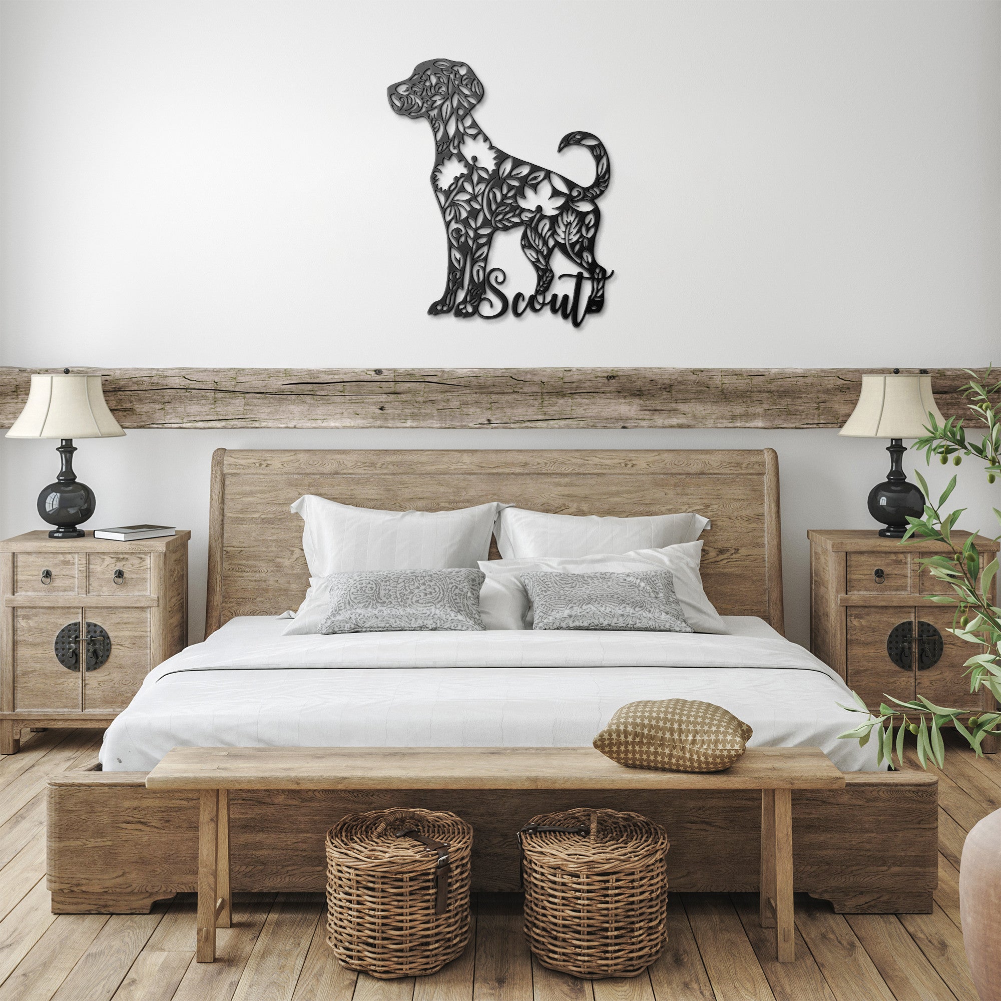 Custom Dog Metal Wall Sign (Scout)