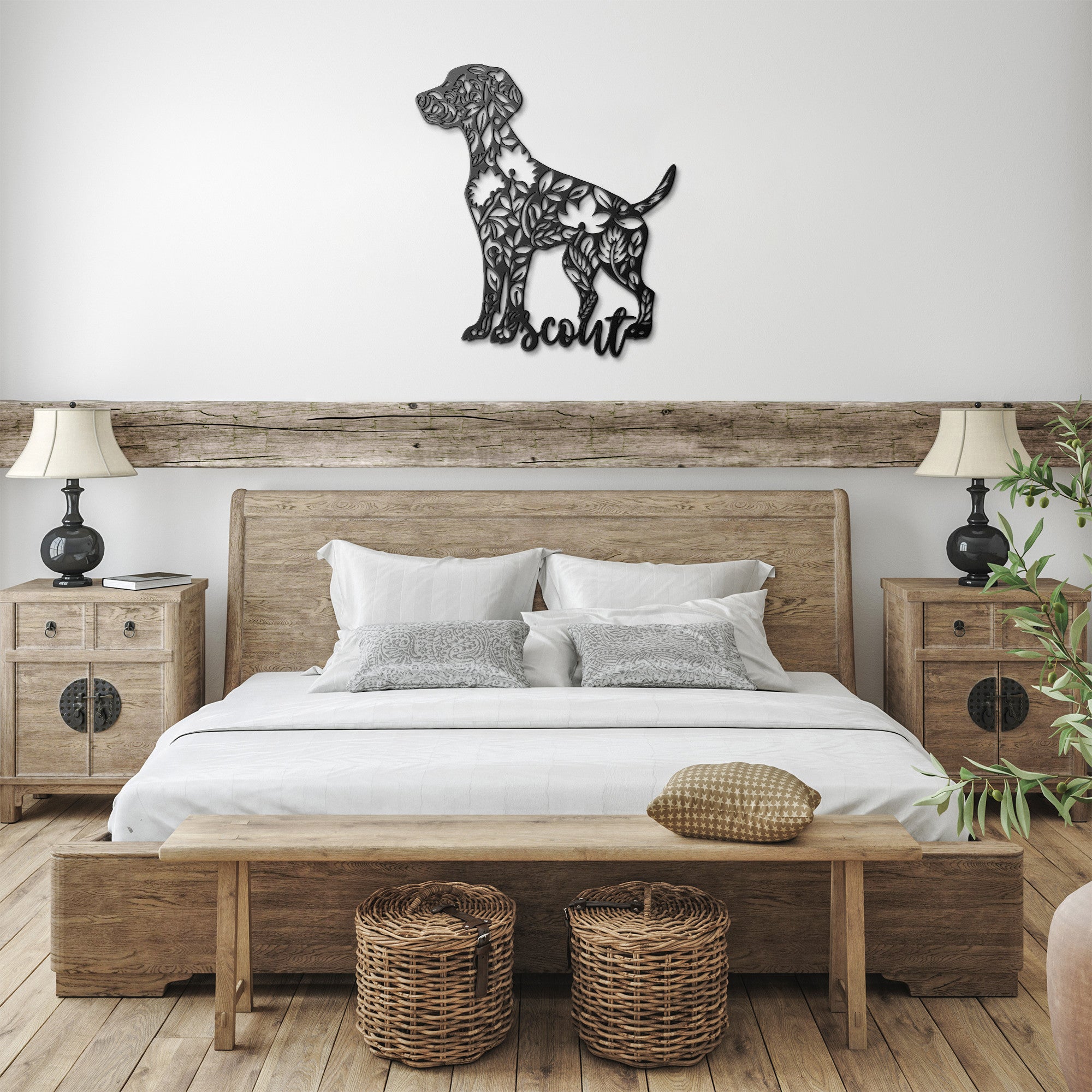 Custom Dog Metal Wall Sign (Scout)