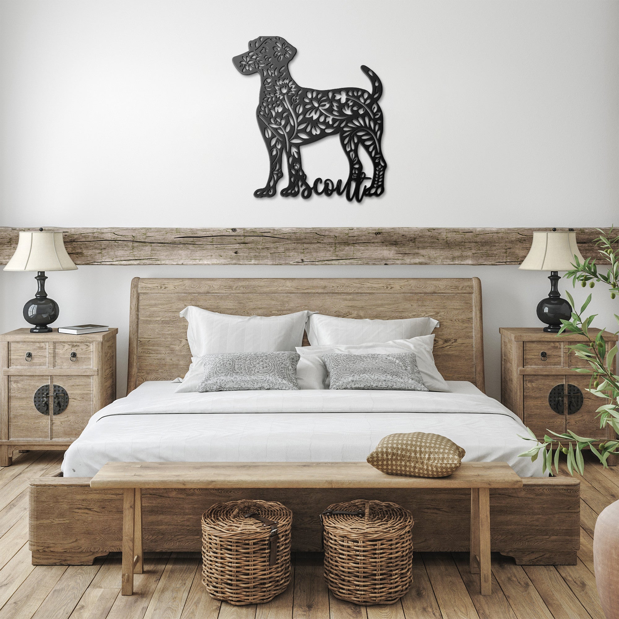 Custom Dog Metal Wall Sign (Scout)