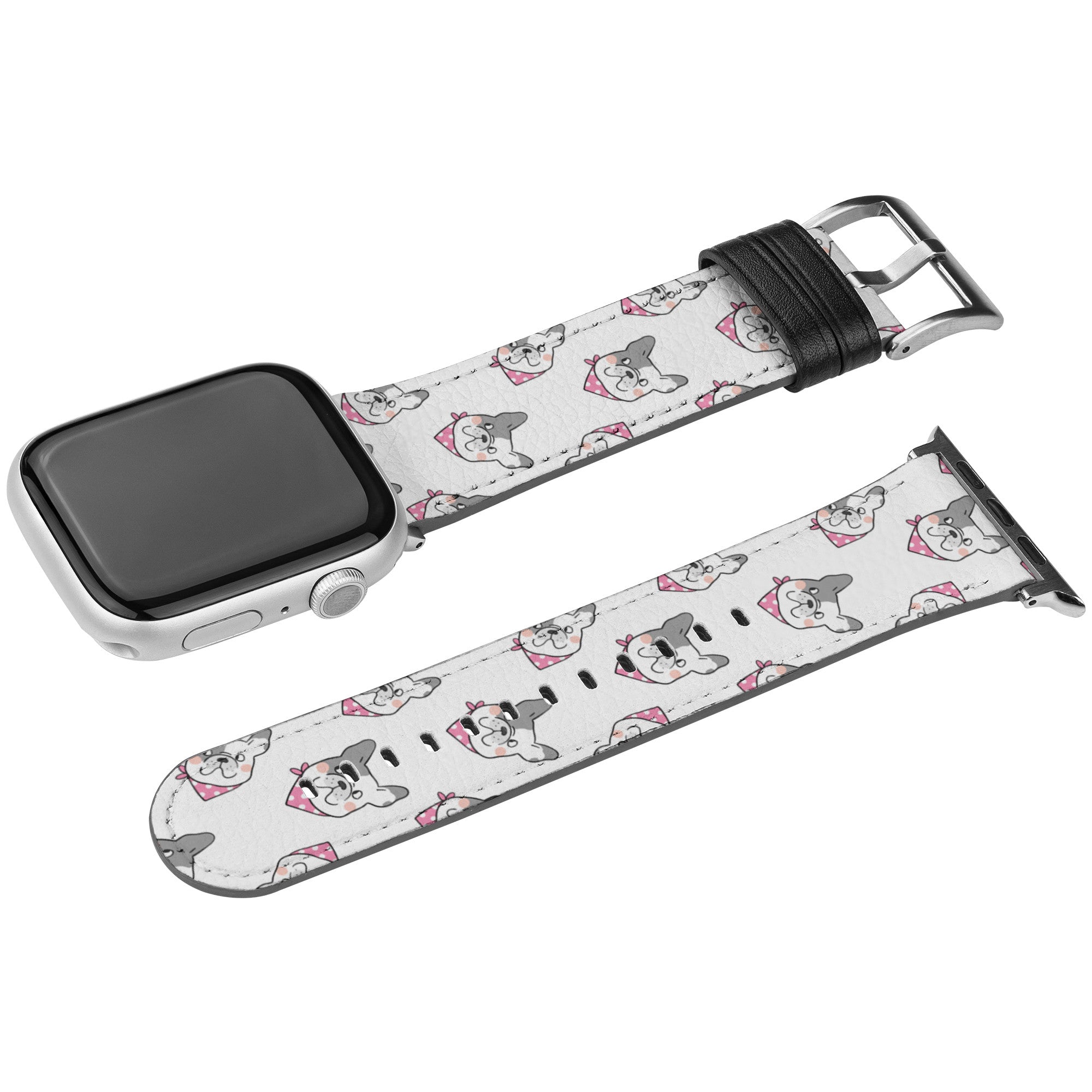 Tipsy Bully Bulldog Apple Watch Band (French/Pink)