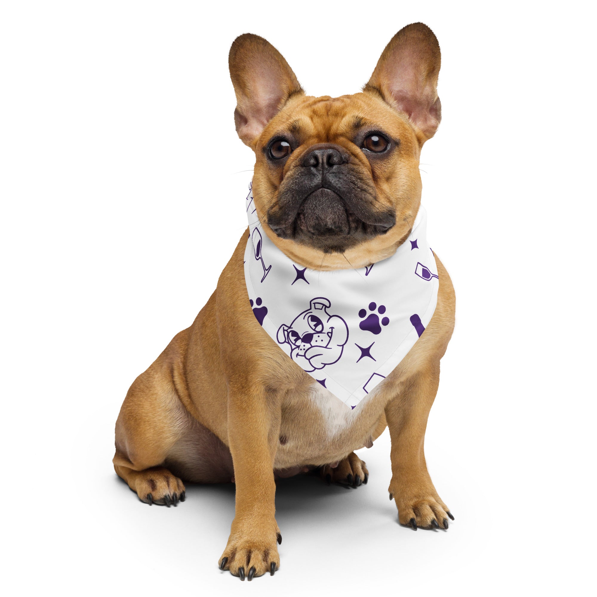 The Tipsy Bully Pup Bandana - Purple