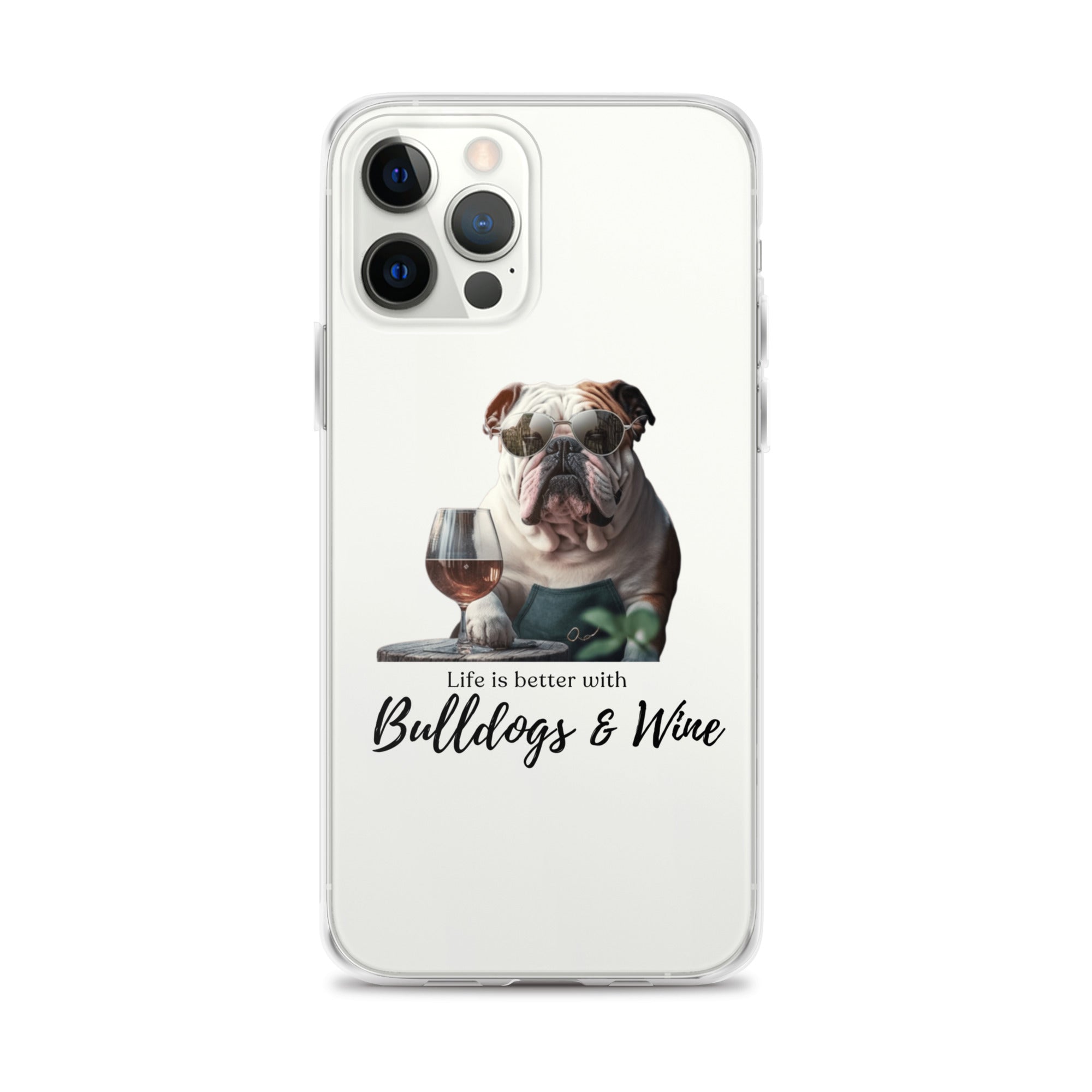 Clear Case for iPhone® - Life is Better - English Bulldog - white