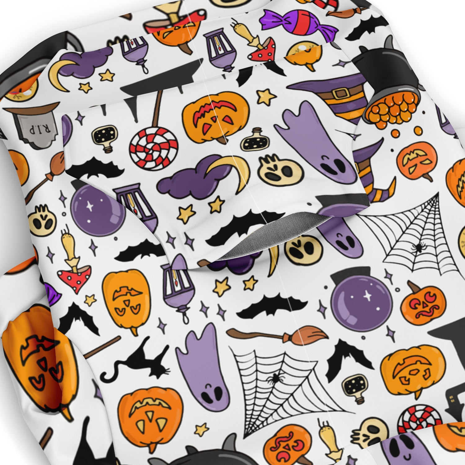 "Howl-o-ween Candy Craze" Zip-Up Dog Hoodie (French)