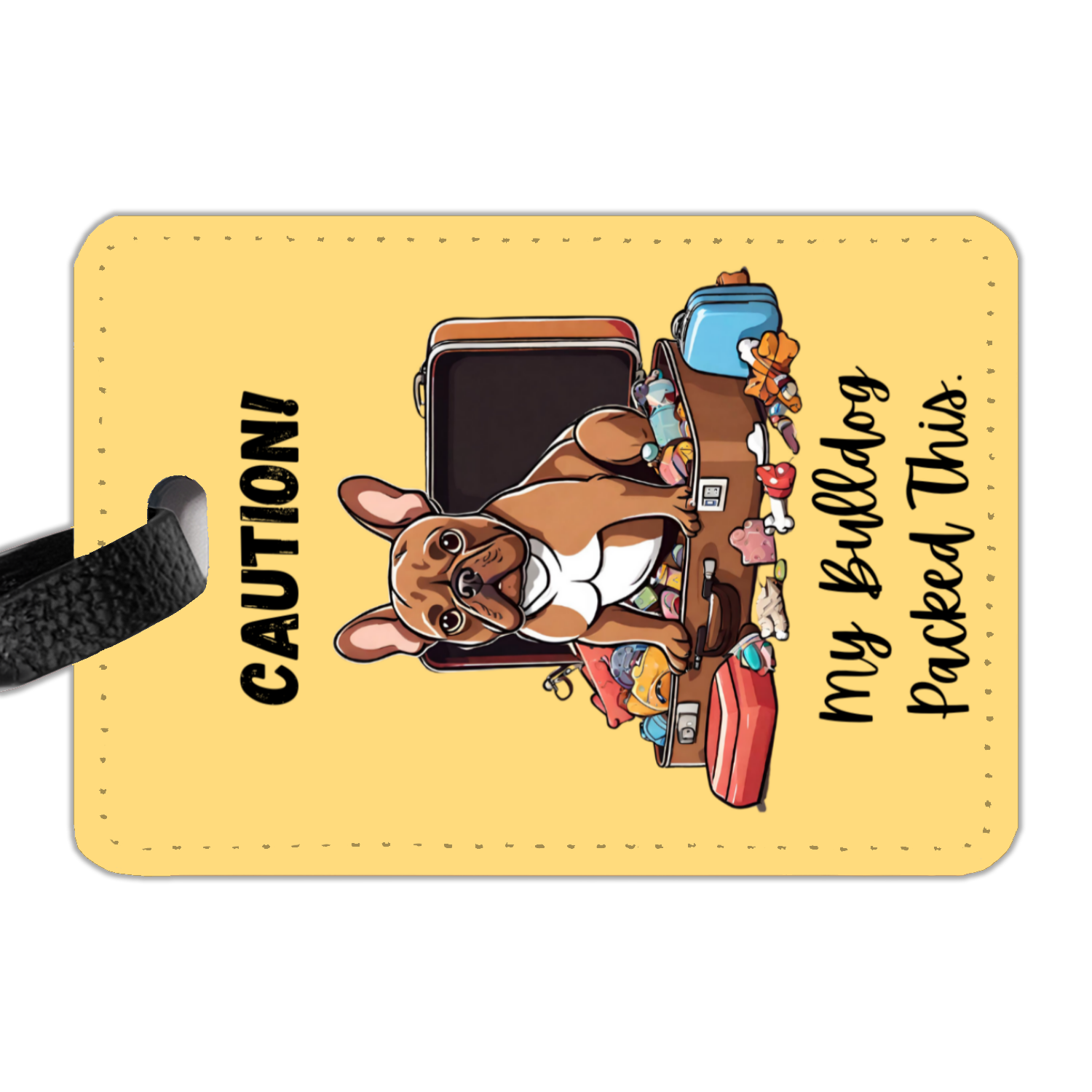 Bulldog Luggage Tags (French/Brown)