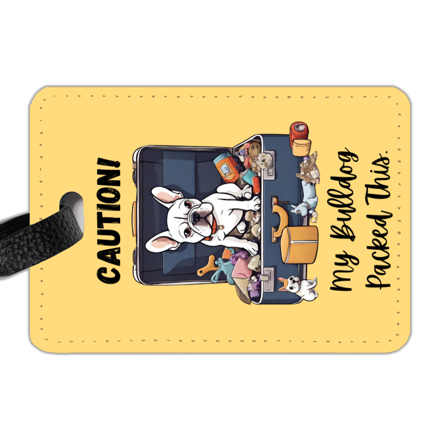 Bulldog Luggage Tags (French/White)