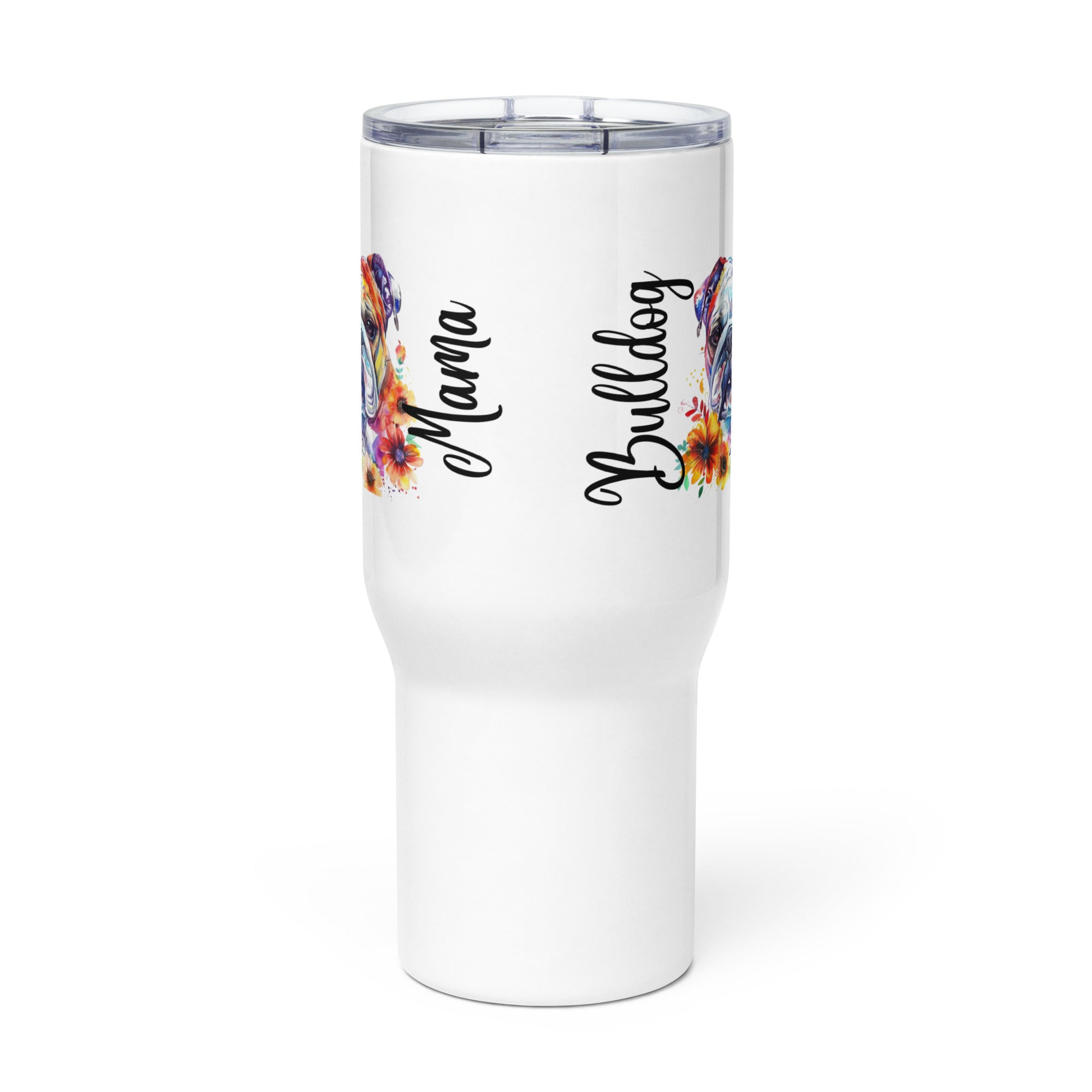 "Bulldog Mama" Travel Tumbler (English)