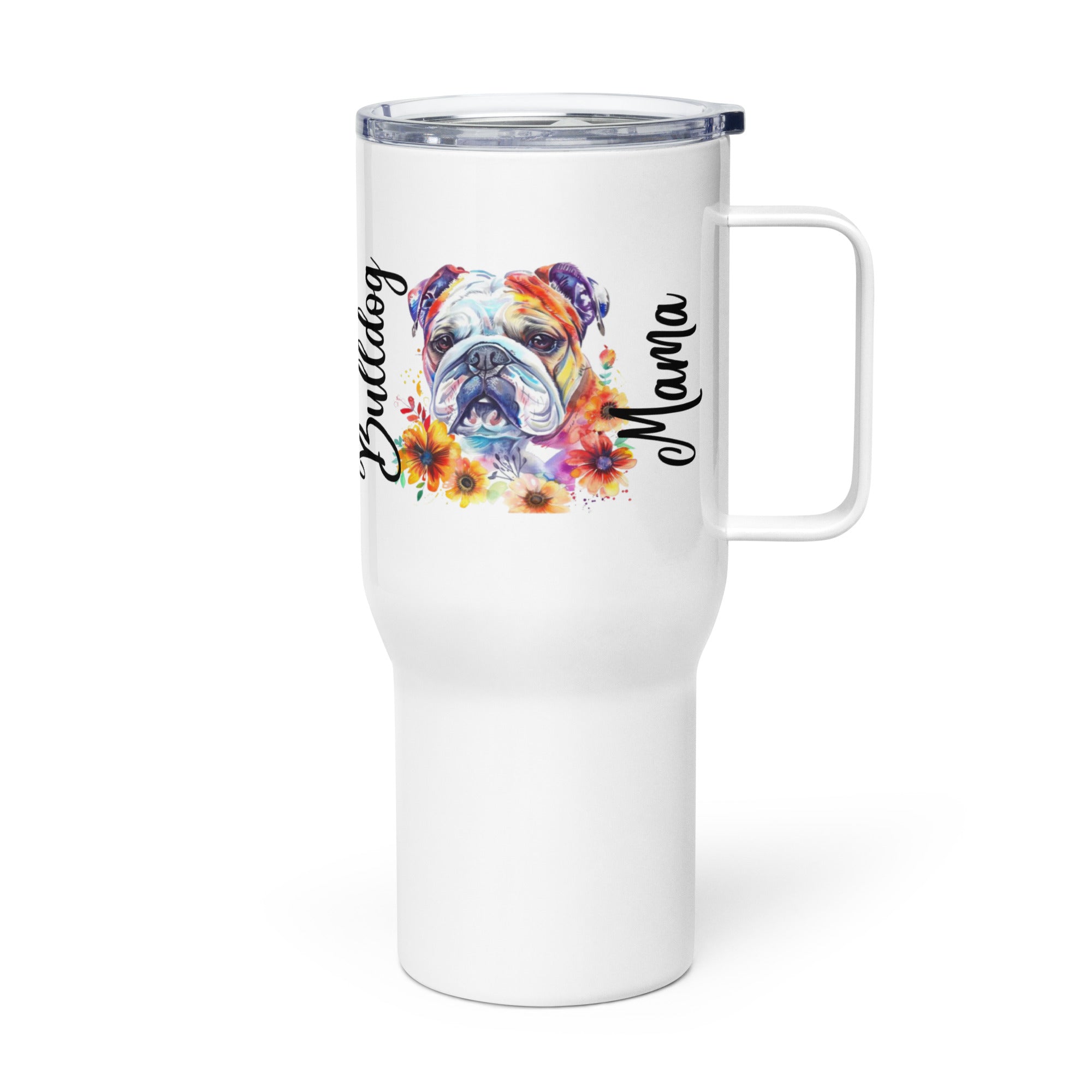 "Bulldog Mama" Travel Tumbler (English)