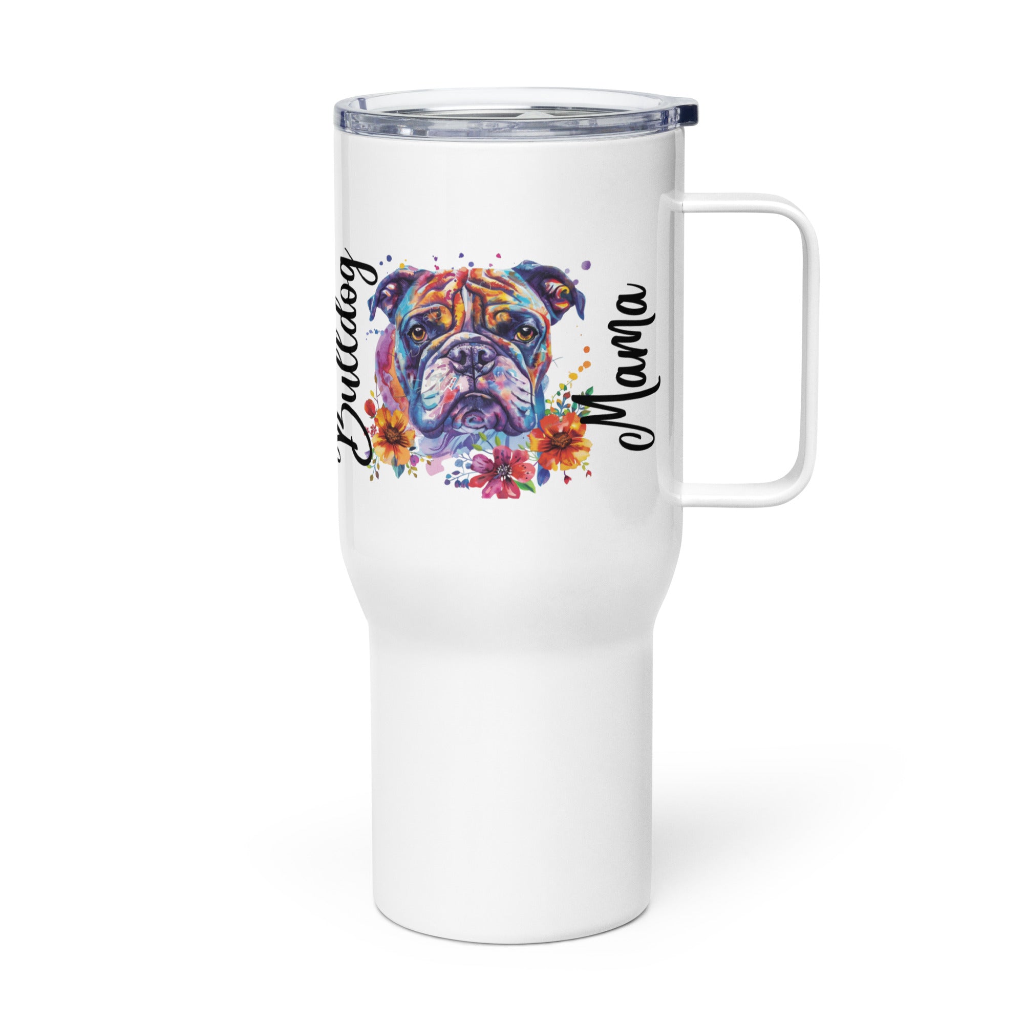 "Bulldog Mama" Travel Tumbler (English)