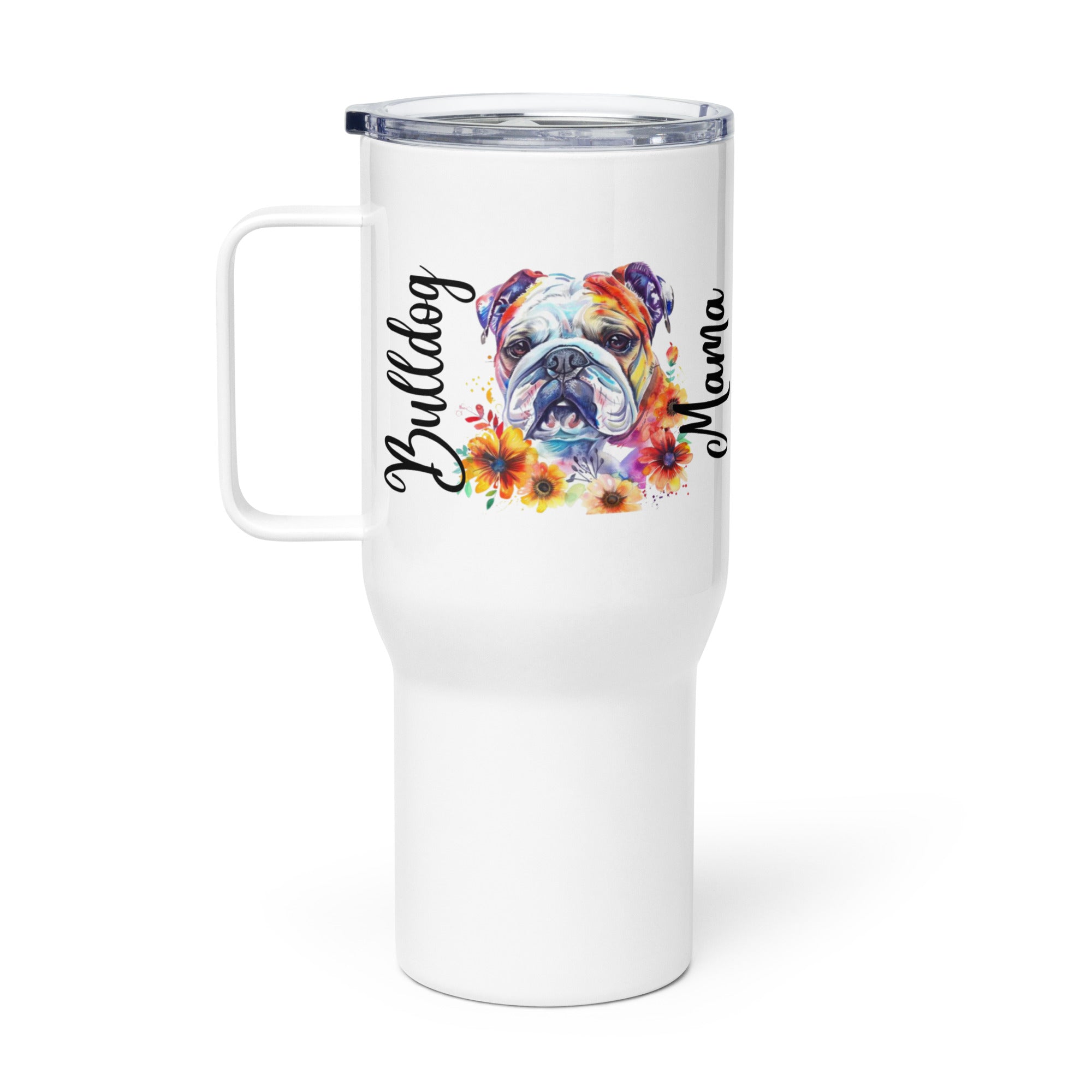 "Bulldog Mama" Travel Tumbler (English)