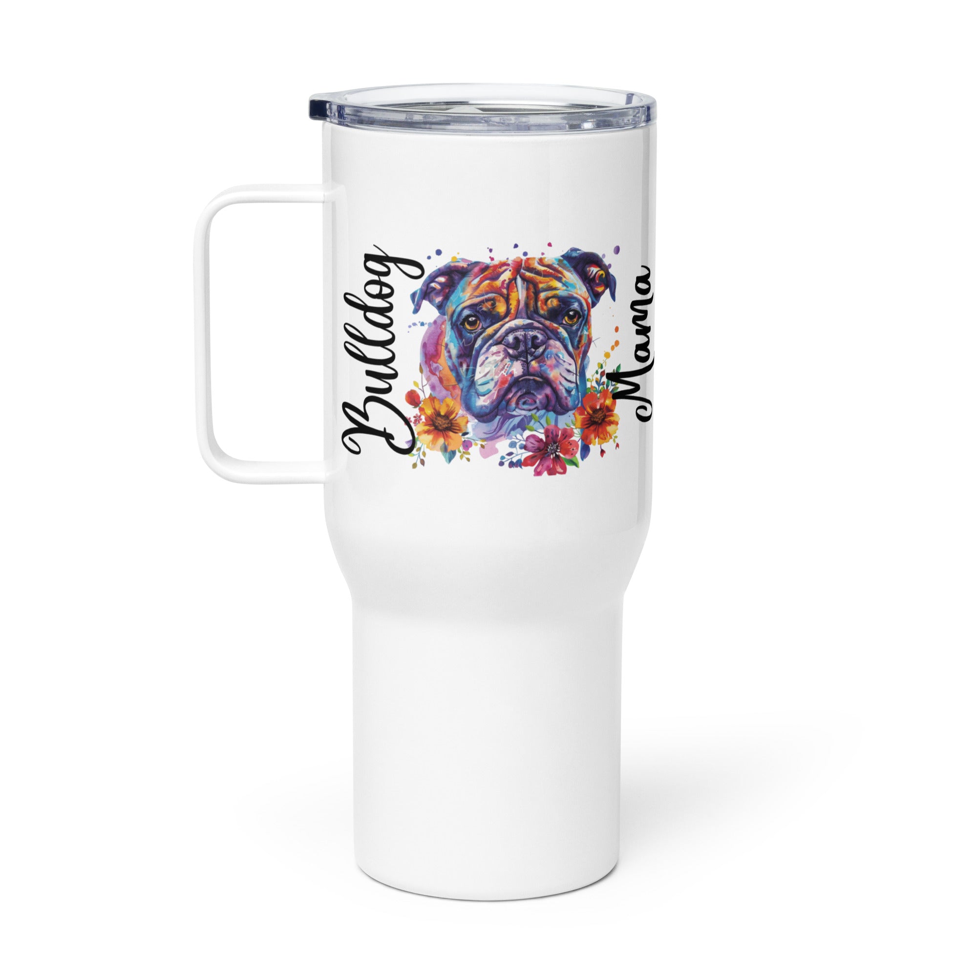 "Bulldog Mama" Travel Tumbler (English)