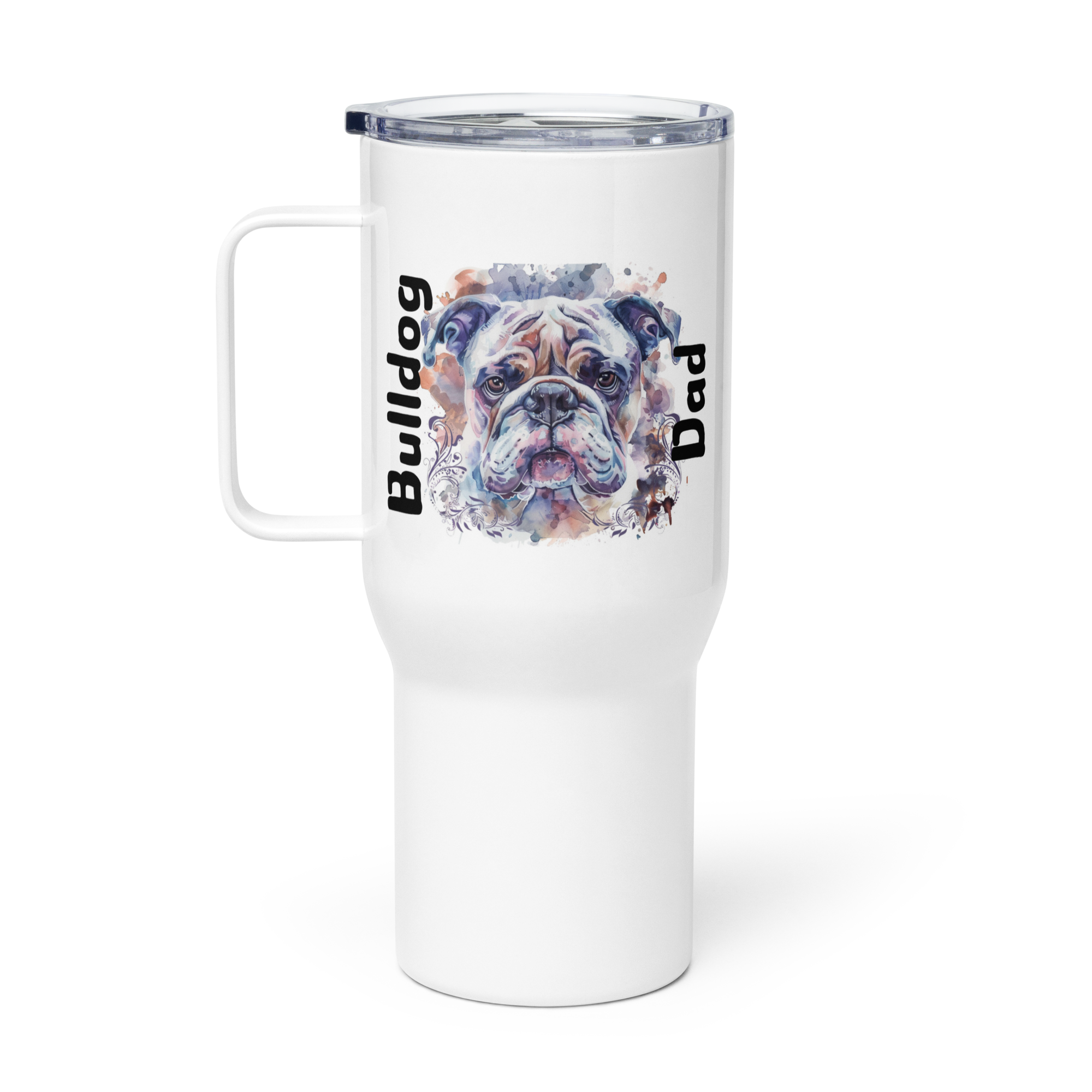 Bulldog Dad Travel Tumbler (English)