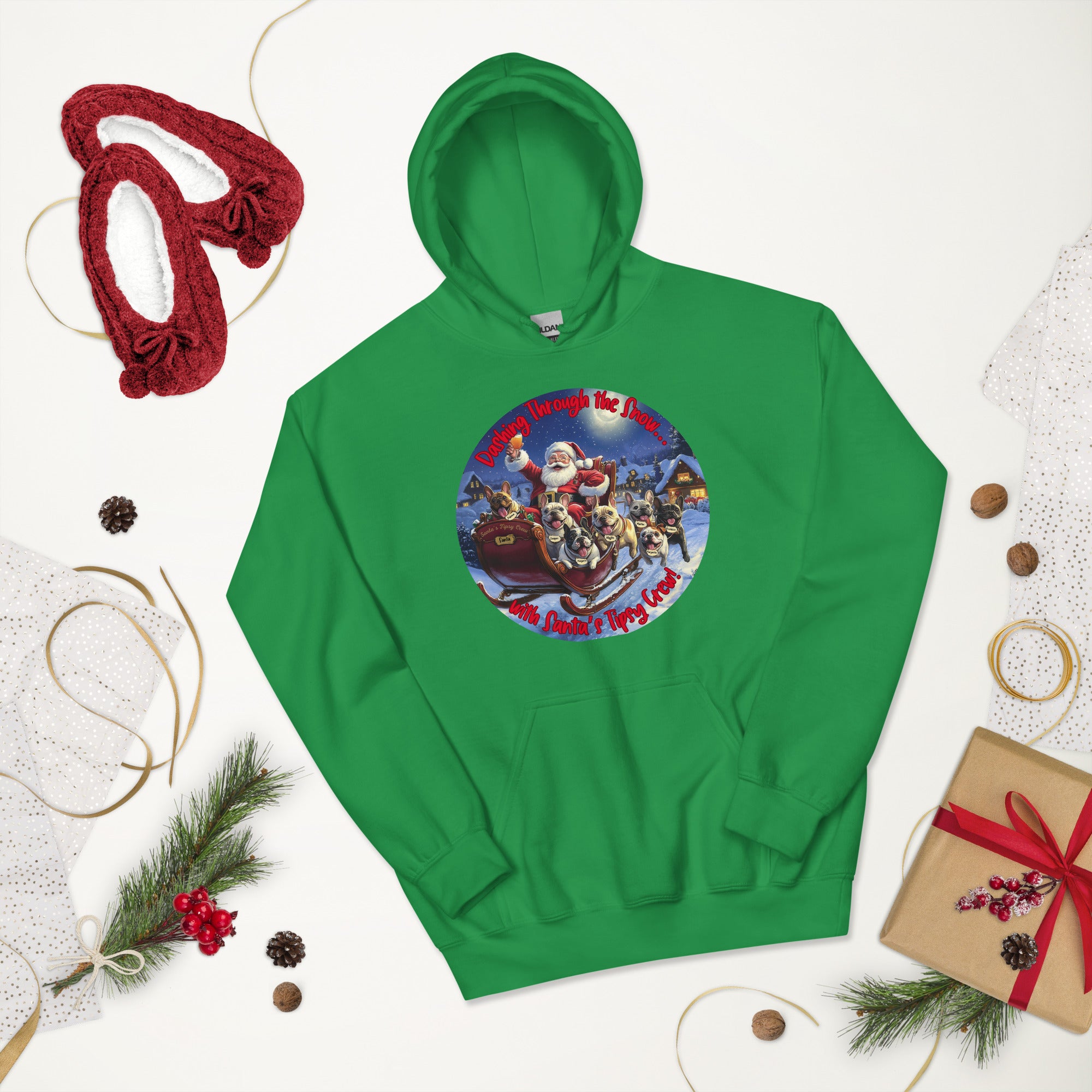 Santa's Tipsy Crew Hoodie (French)