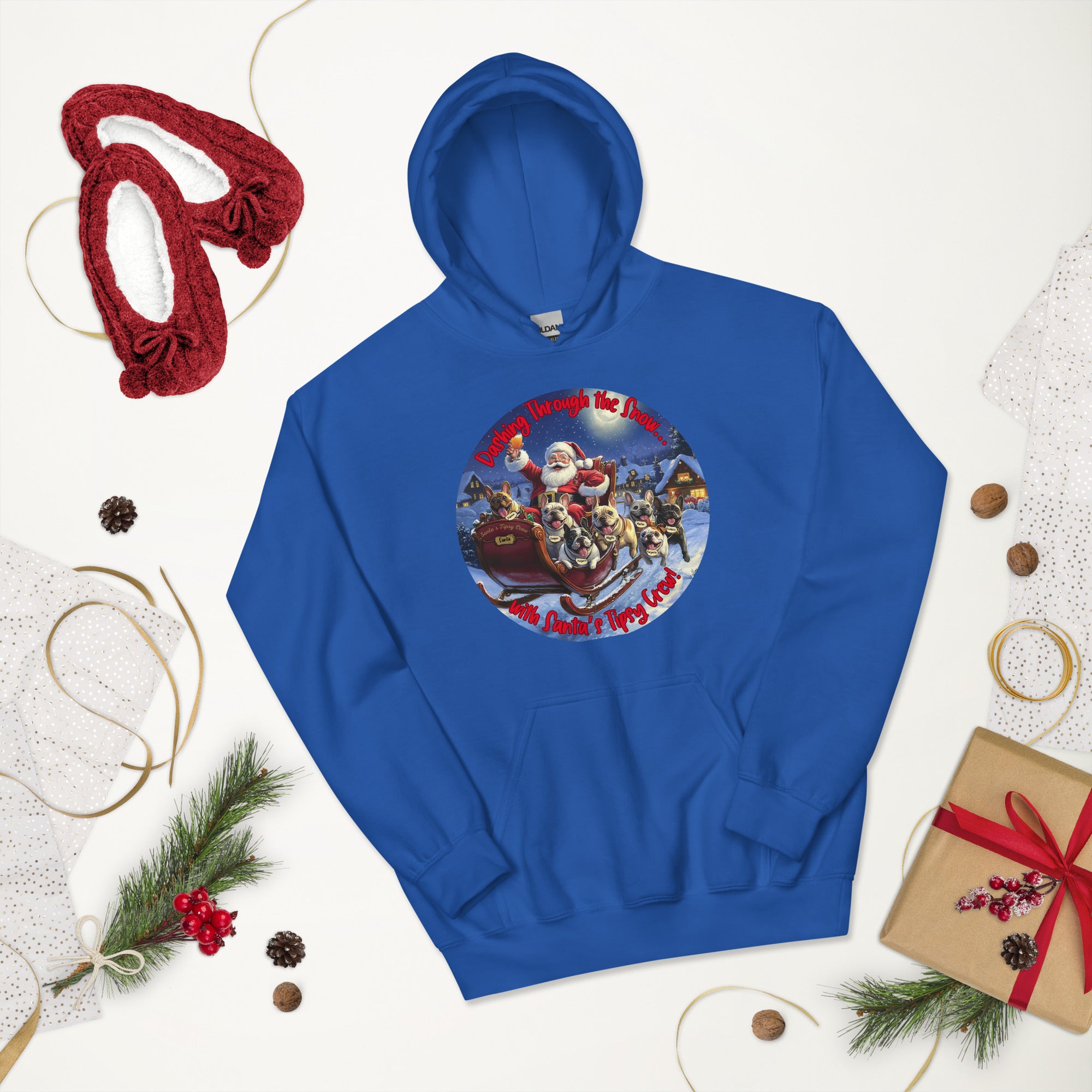 Santa's Tipsy Crew Hoodie (French)