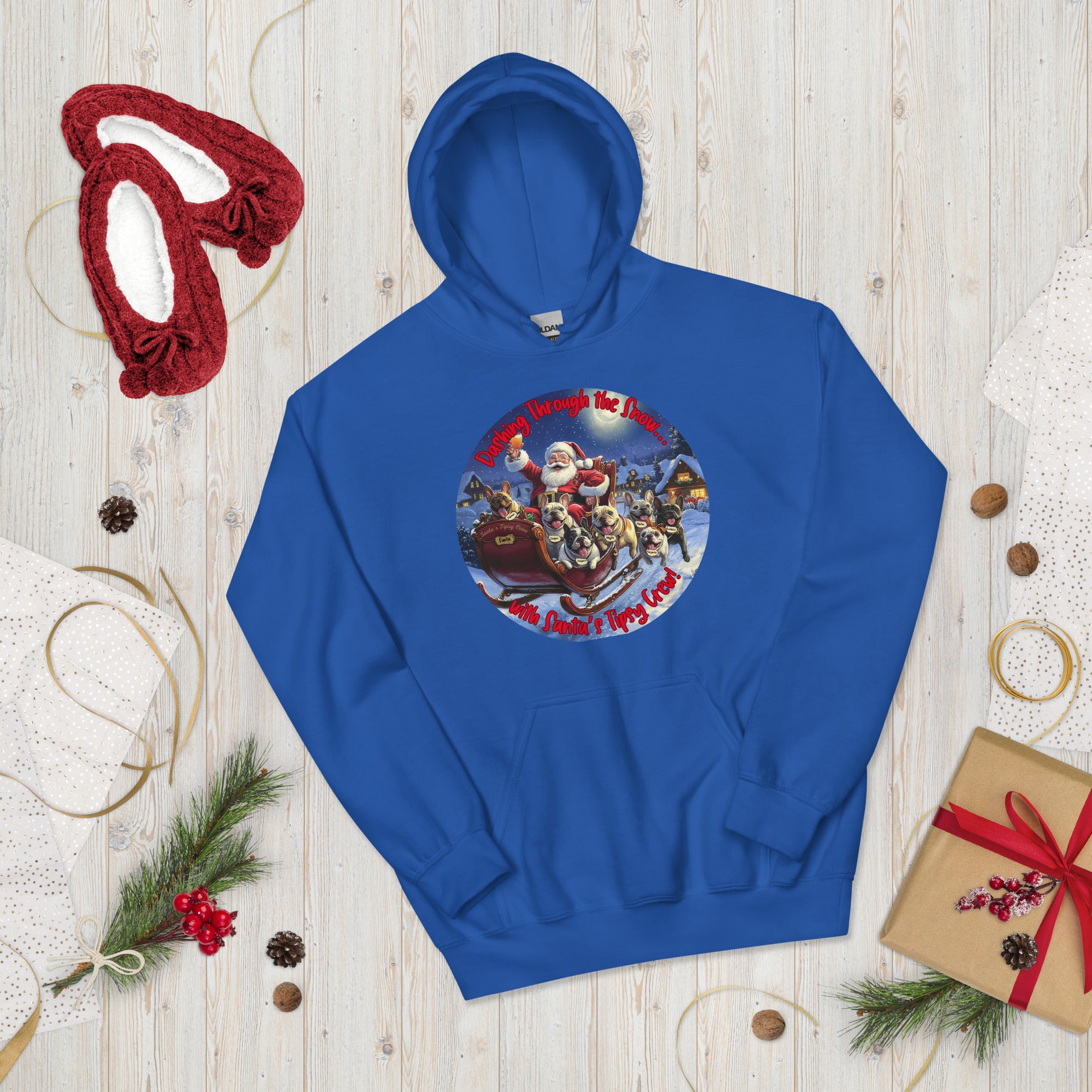 Santa's Tipsy Crew Hoodie (French)