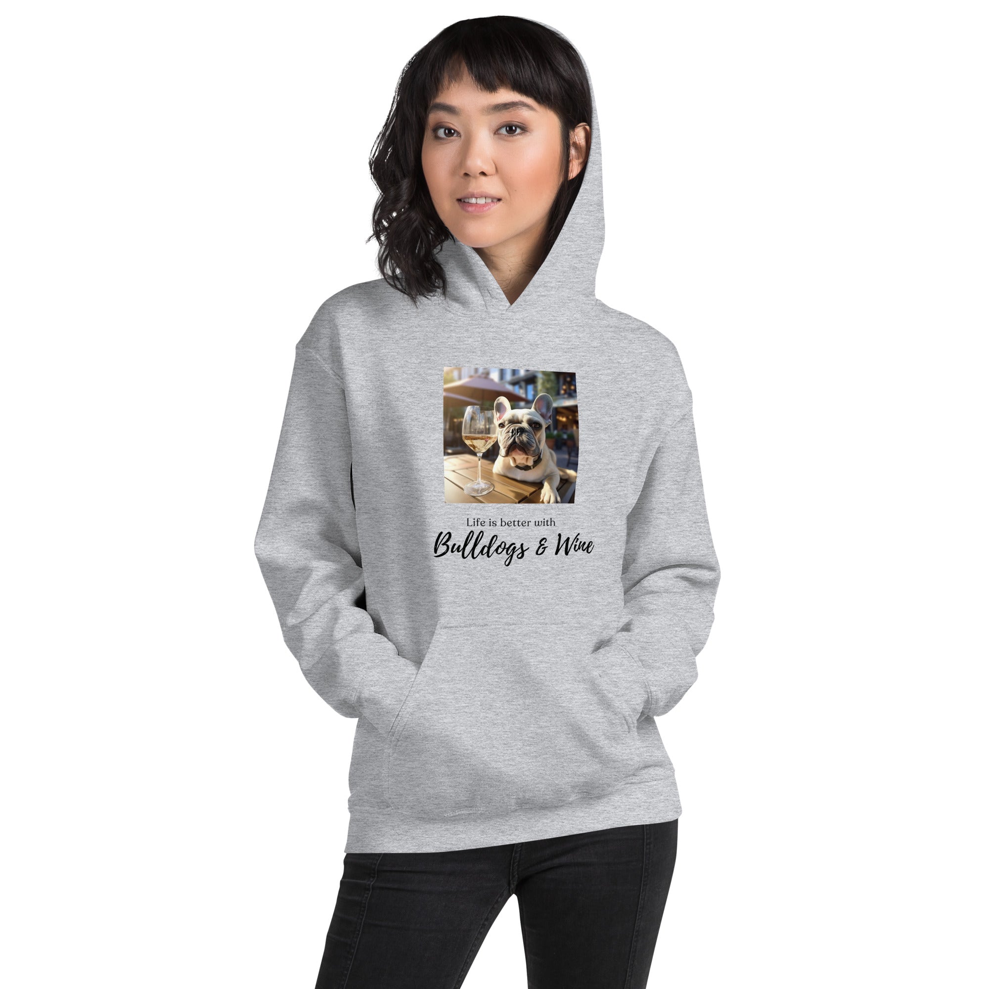 Unisex Hoodie - Life is Better - French Bulldog