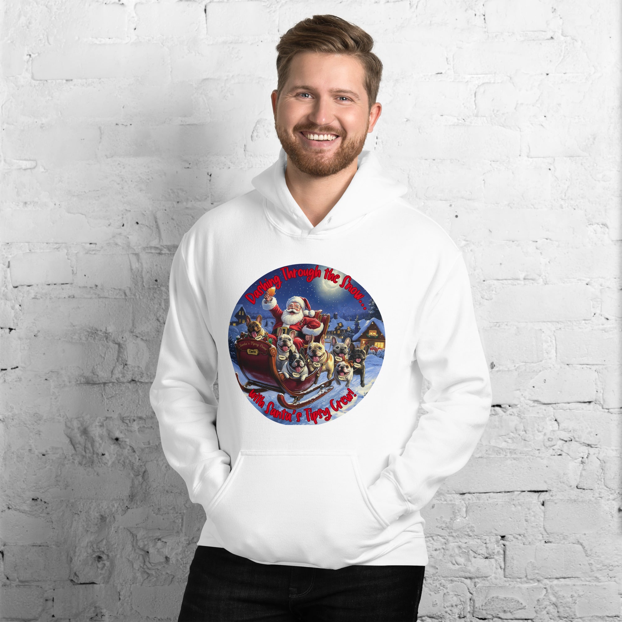 Santa's Tipsy Crew Hoodie (French)