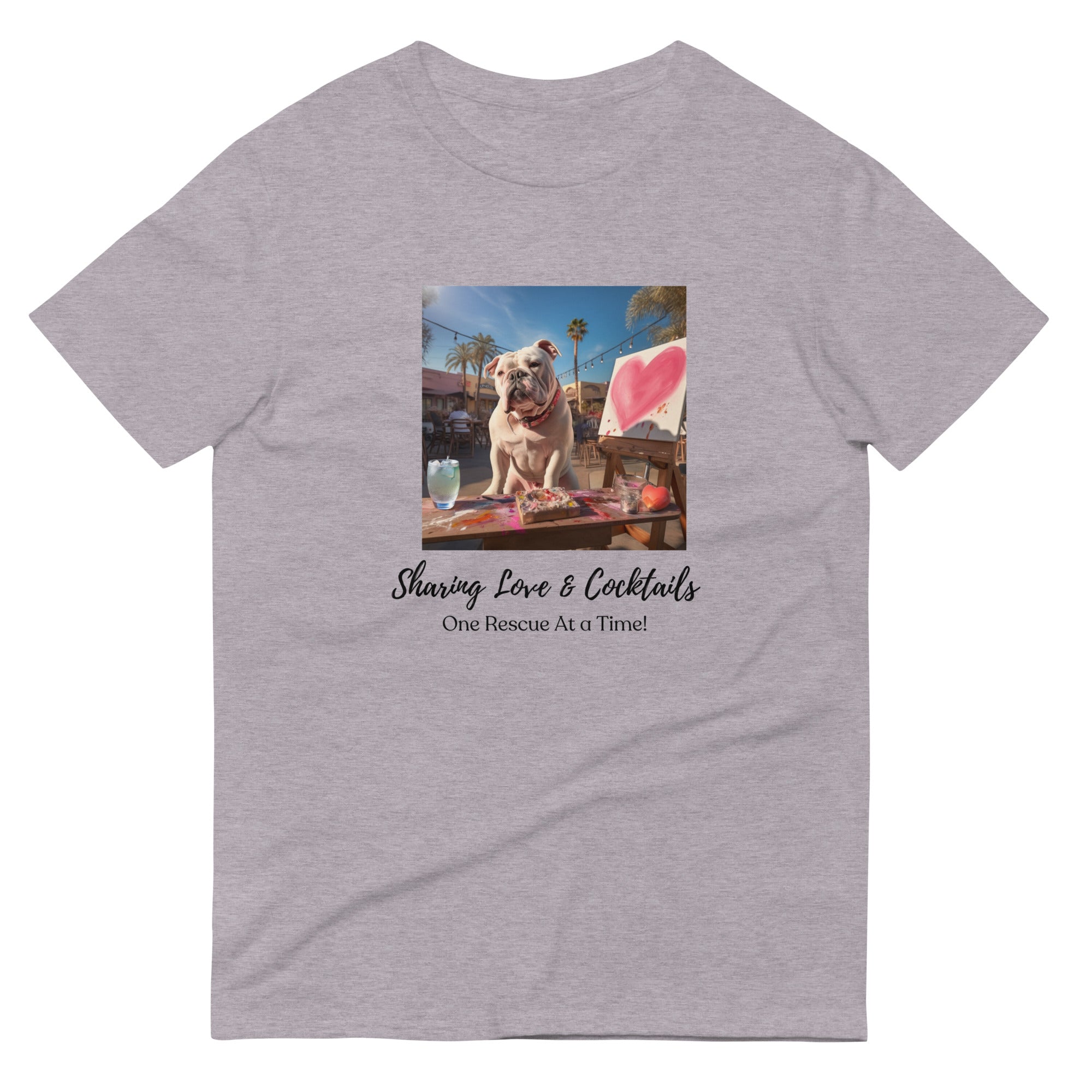 Short-Sleeve T-Shirt - Sharing Love - American Bulldog
