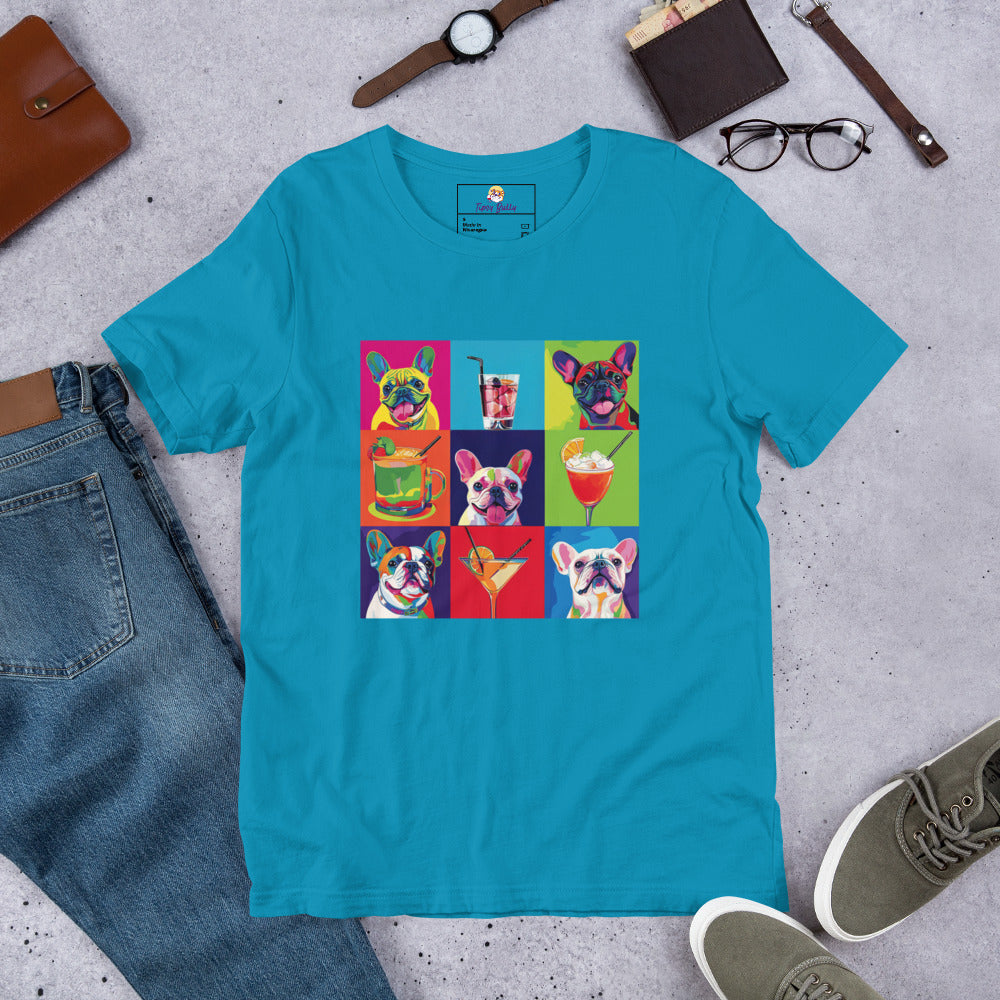 Paws & Cocktails Pop Art Tee Unisex t-shirt (French)