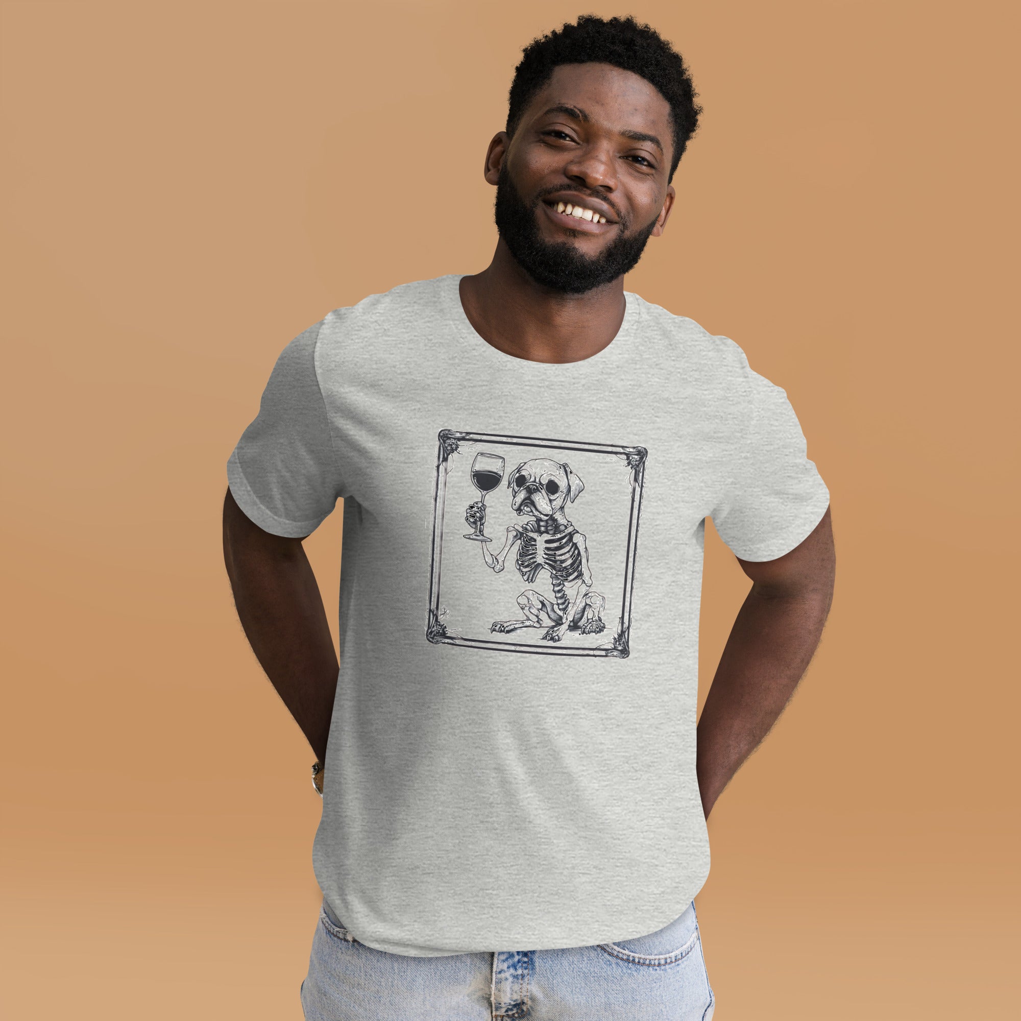 Spooky Sips Bulldog Unisex t-shirt (English)