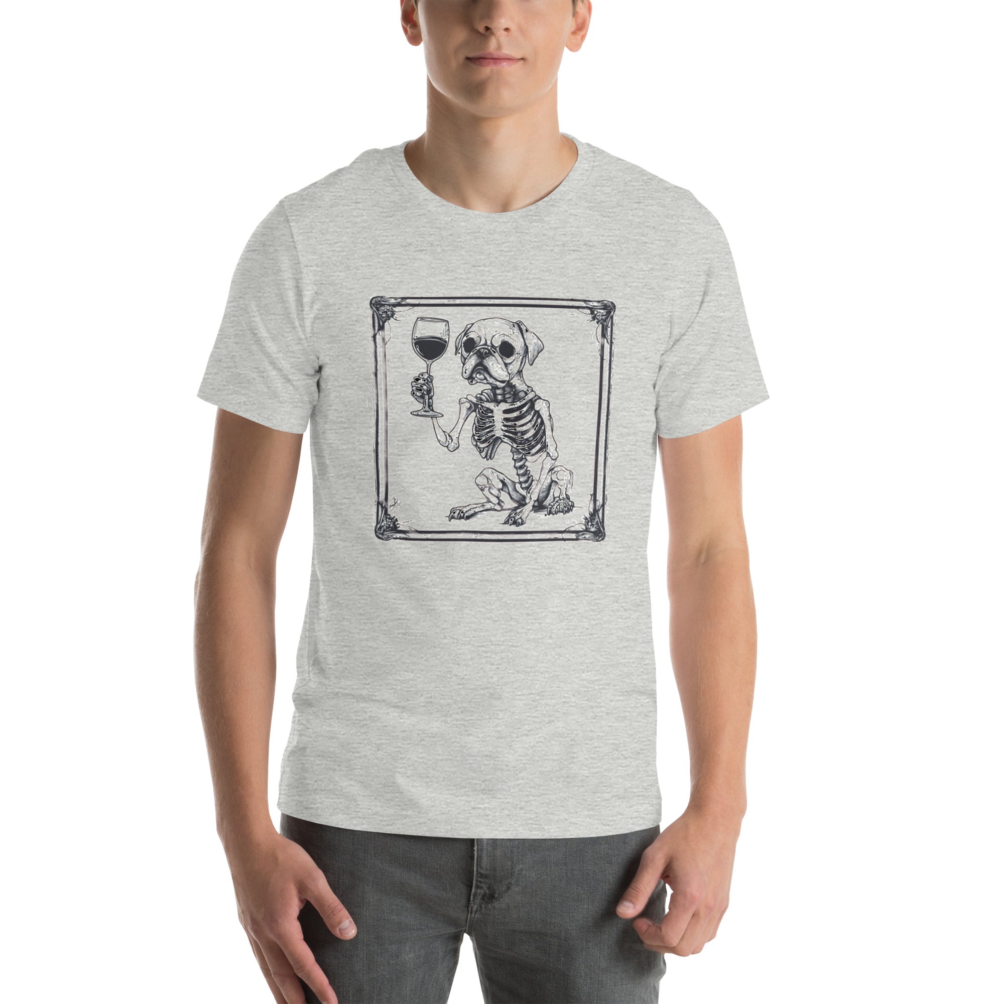 Spooky Sips Bulldog Unisex t-shirt (English)