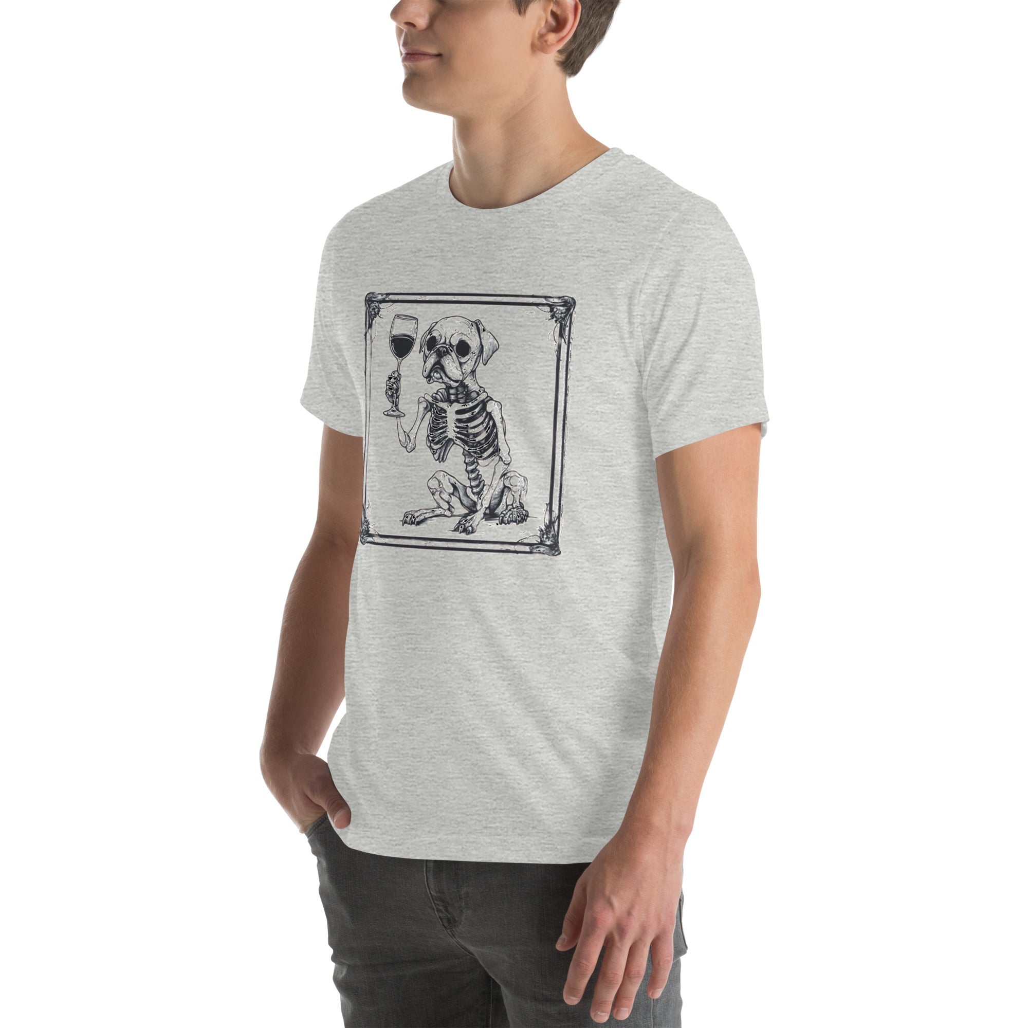 Spooky Sips Bulldog Unisex t-shirt (English)