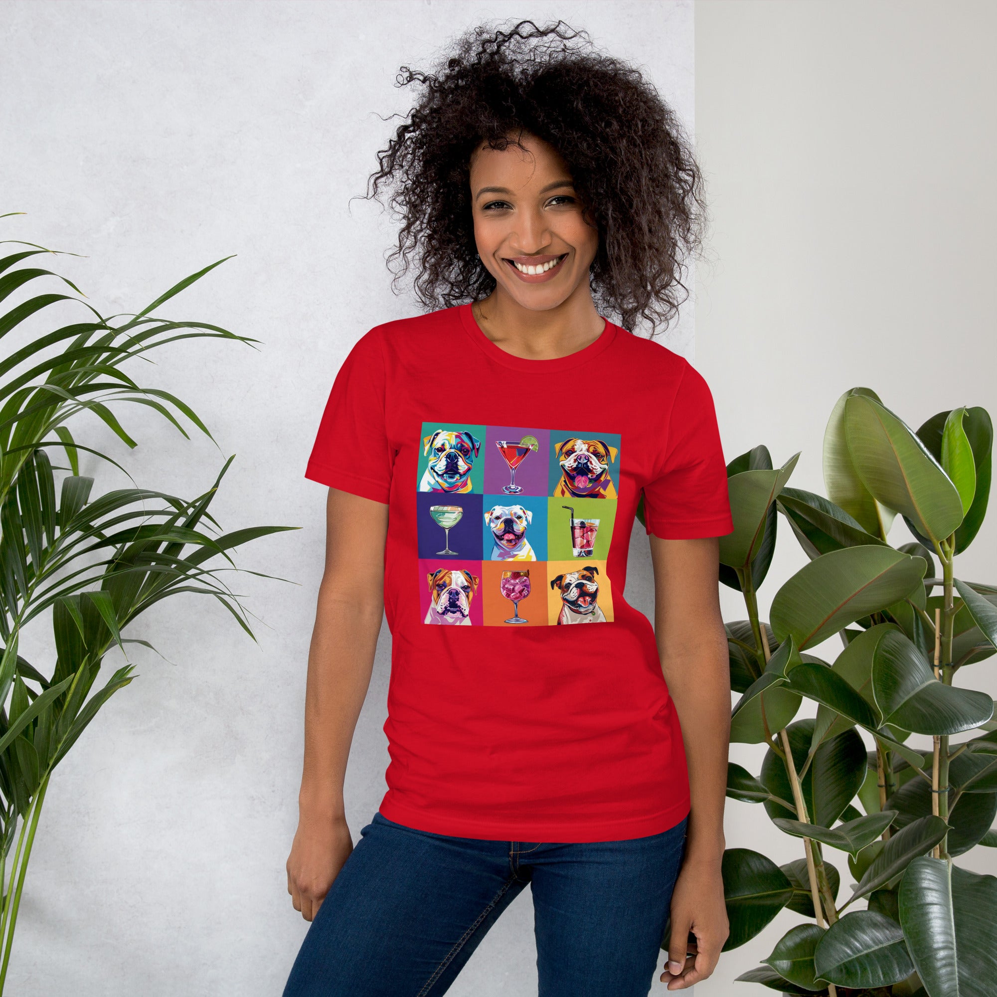 Paws & Cocktails Pop Art Tee Unisex t-shirt (English)