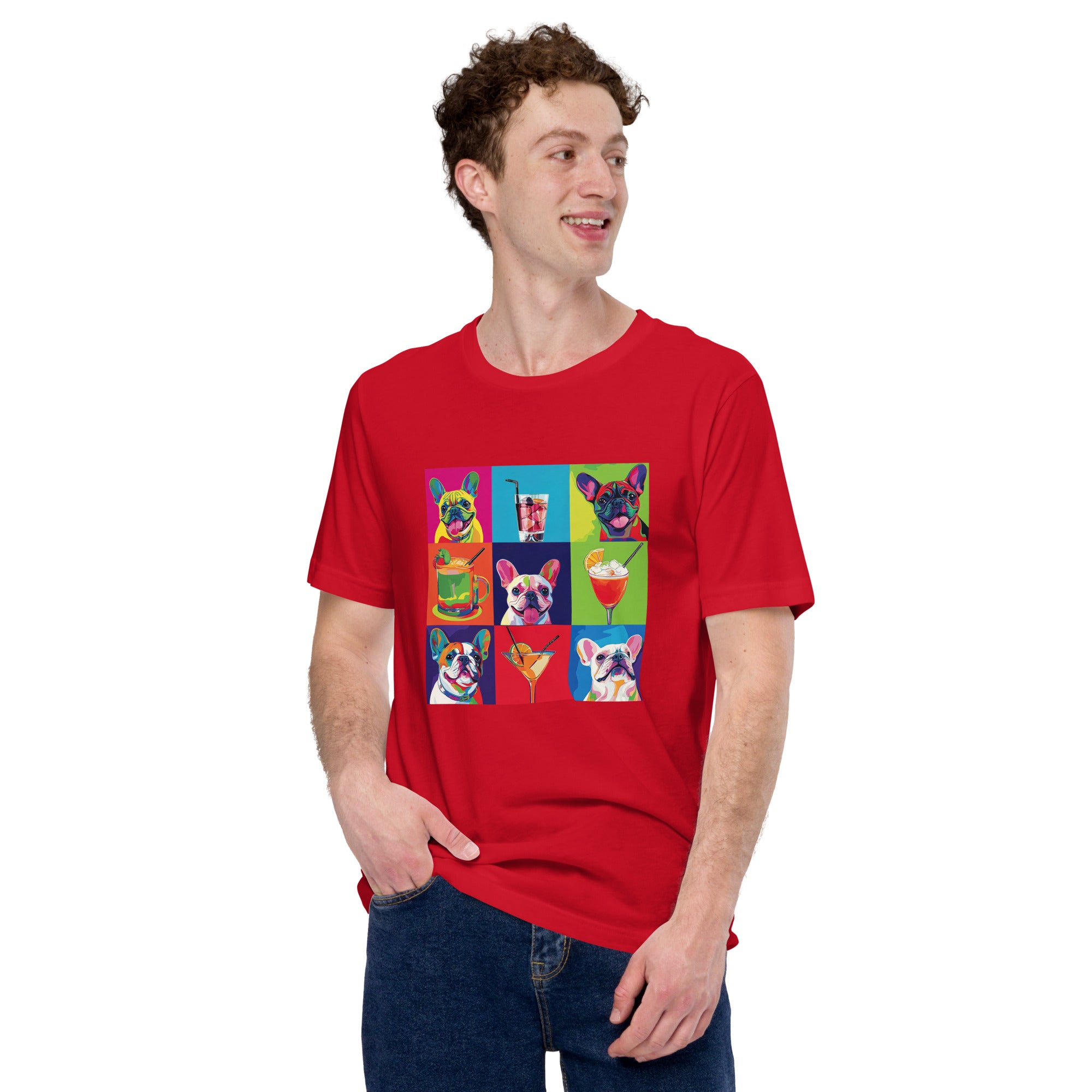 Paws & Cocktails Pop Art Tee Unisex t-shirt (French)