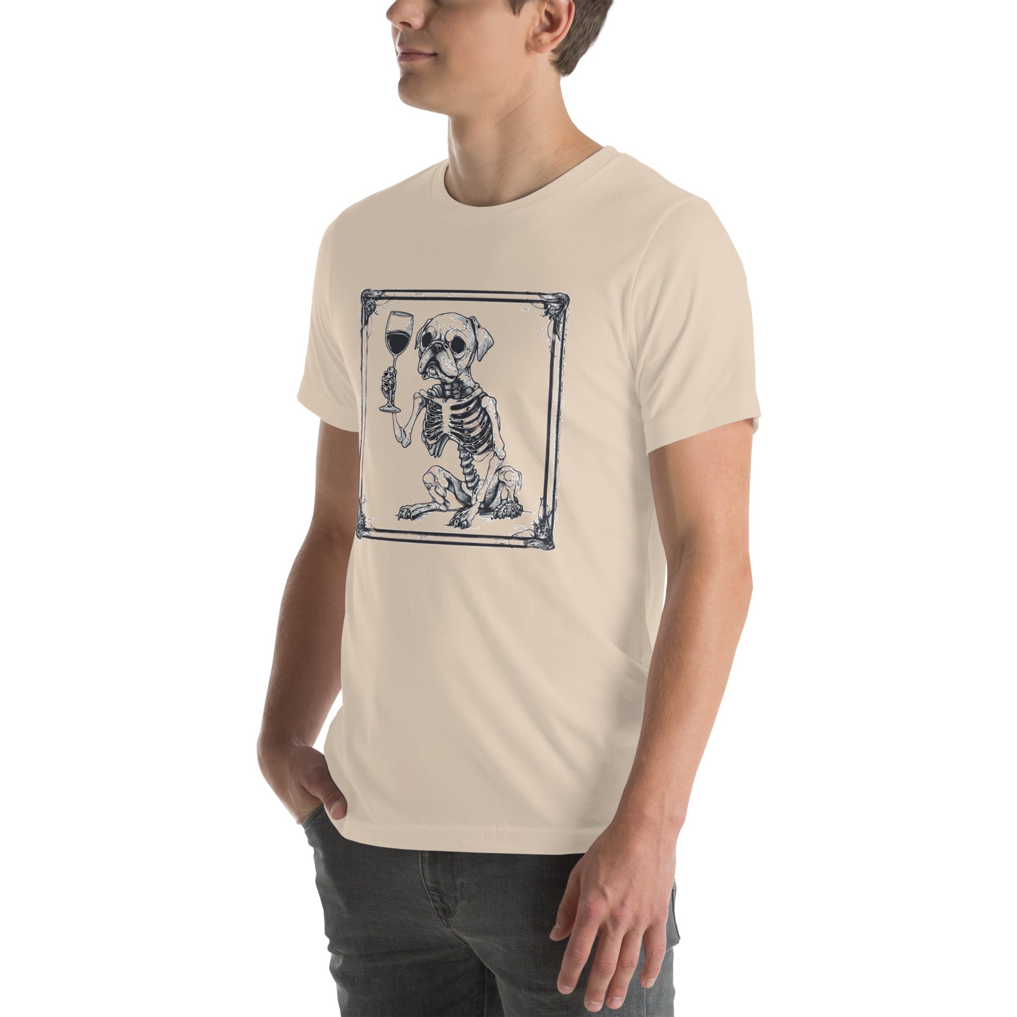 Spooky Sips Bulldog Unisex t-shirt (English)