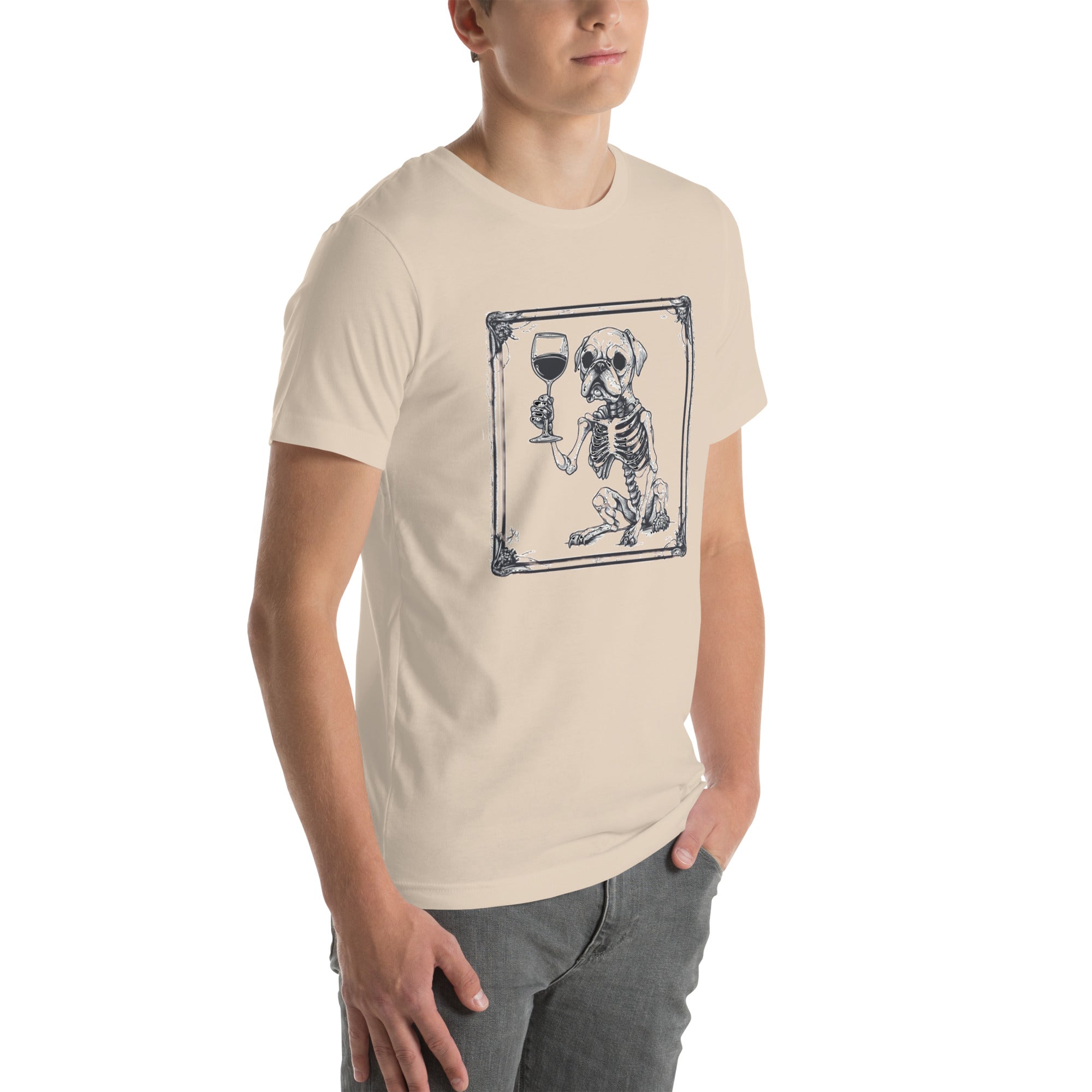 Spooky Sips Bulldog Unisex t-shirt (English)