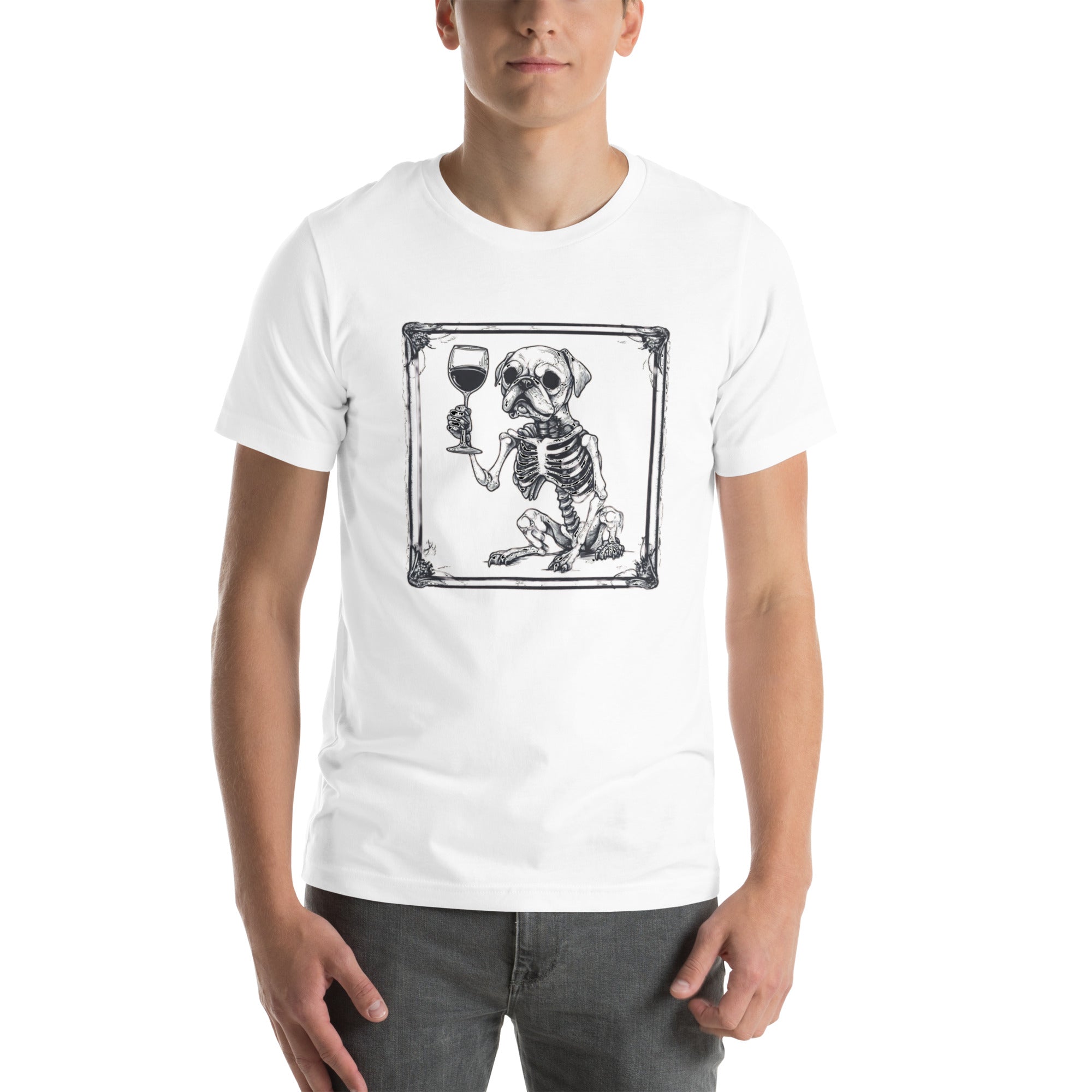 Spooky Sips Bulldog Unisex t-shirt (English)