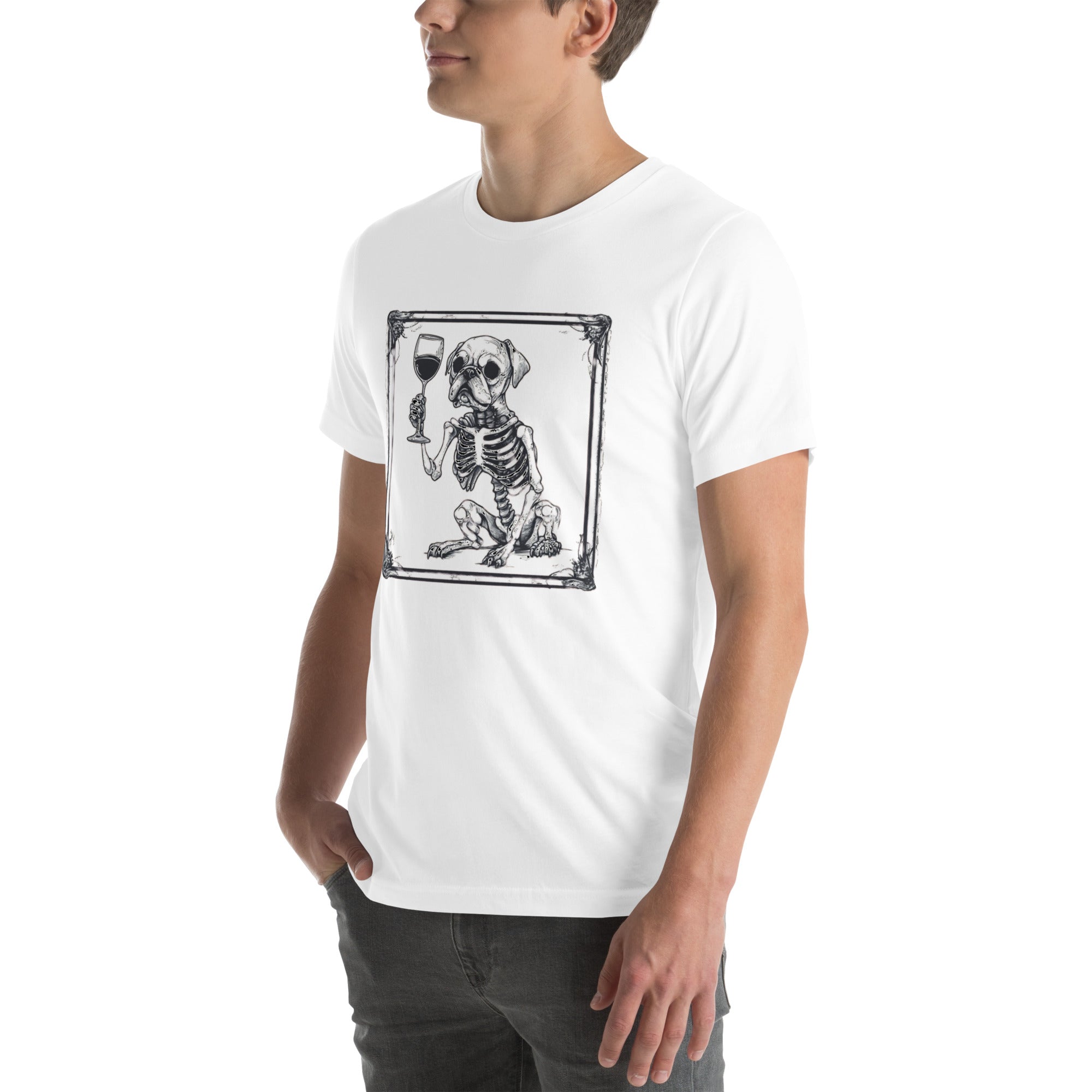 Spooky Sips Bulldog Unisex t-shirt (English)