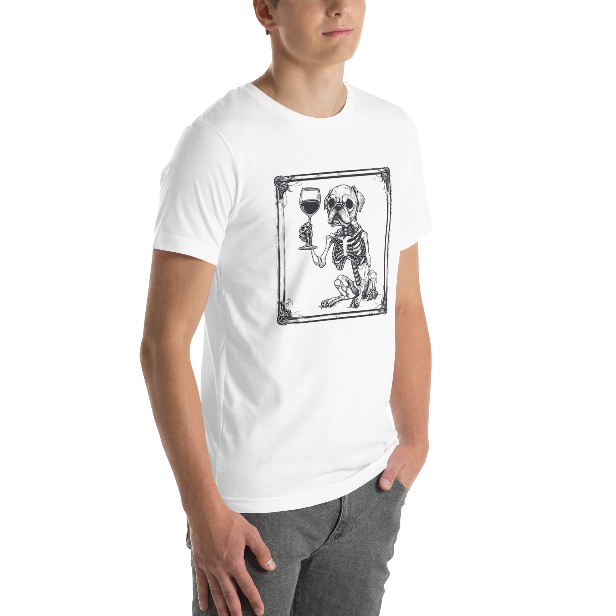 Spooky Sips Bulldog Unisex t-shirt (English)